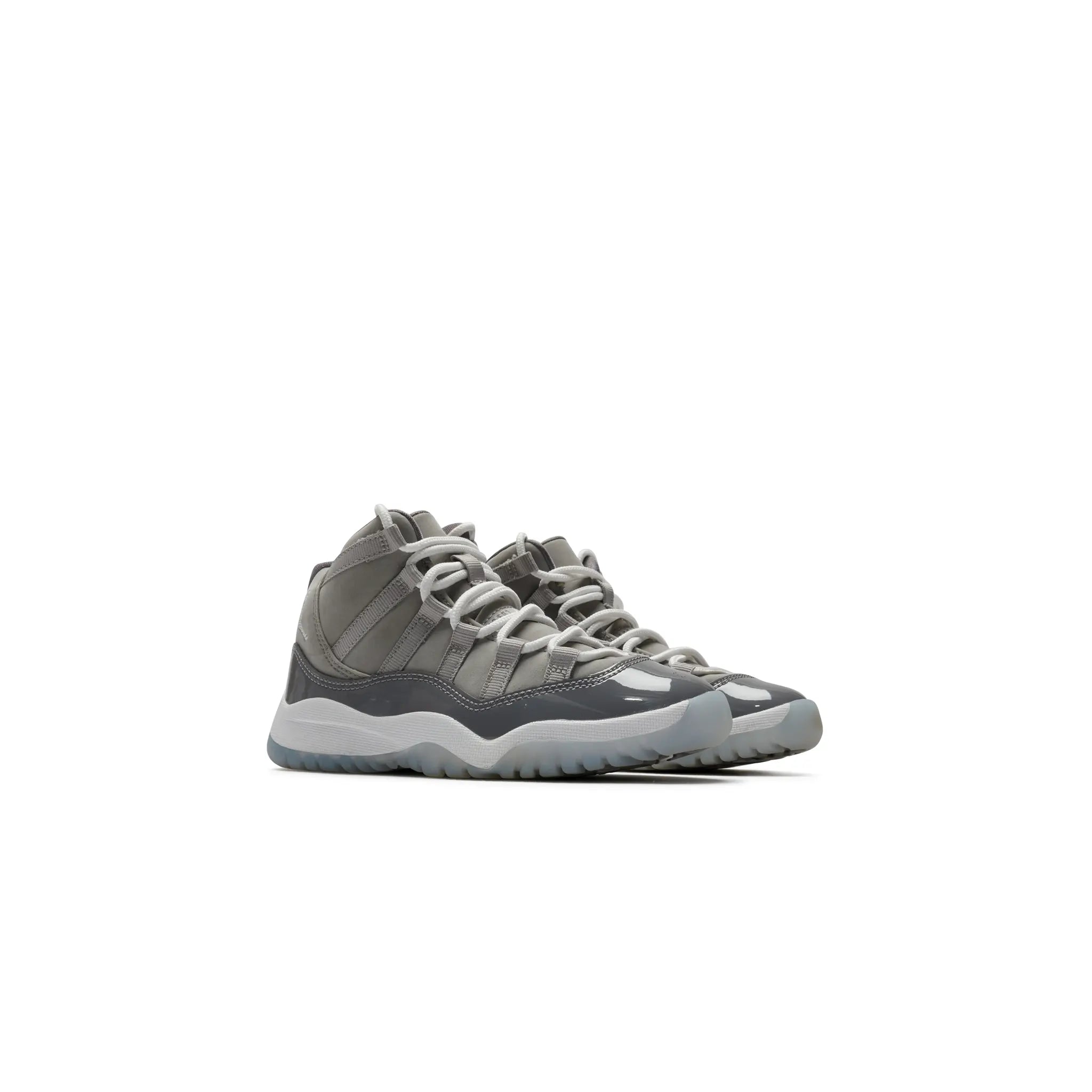 Front side view of Preloved - Air Jordan 11 Retro Cool Grey (2021) (PS)