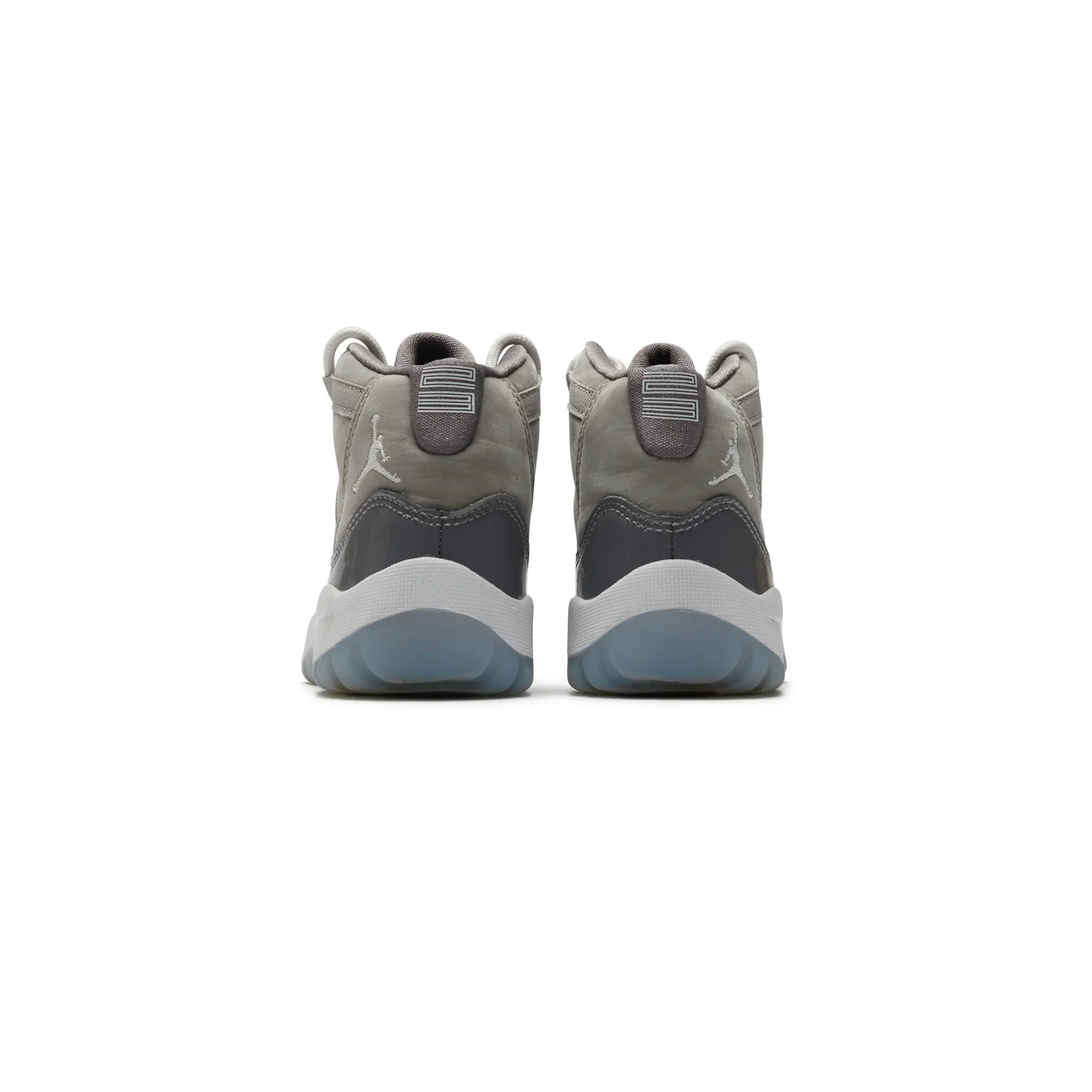 Heel view of Preloved - Air Jordan 11 Retro Cool Grey (2021) (PS)