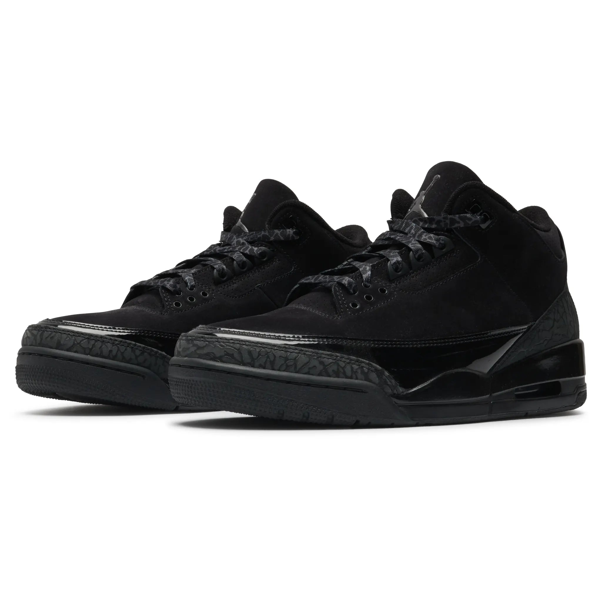 Front Side View of Preloved - Air Jordan 3 Retro Black Cat (2025) CT8532-001