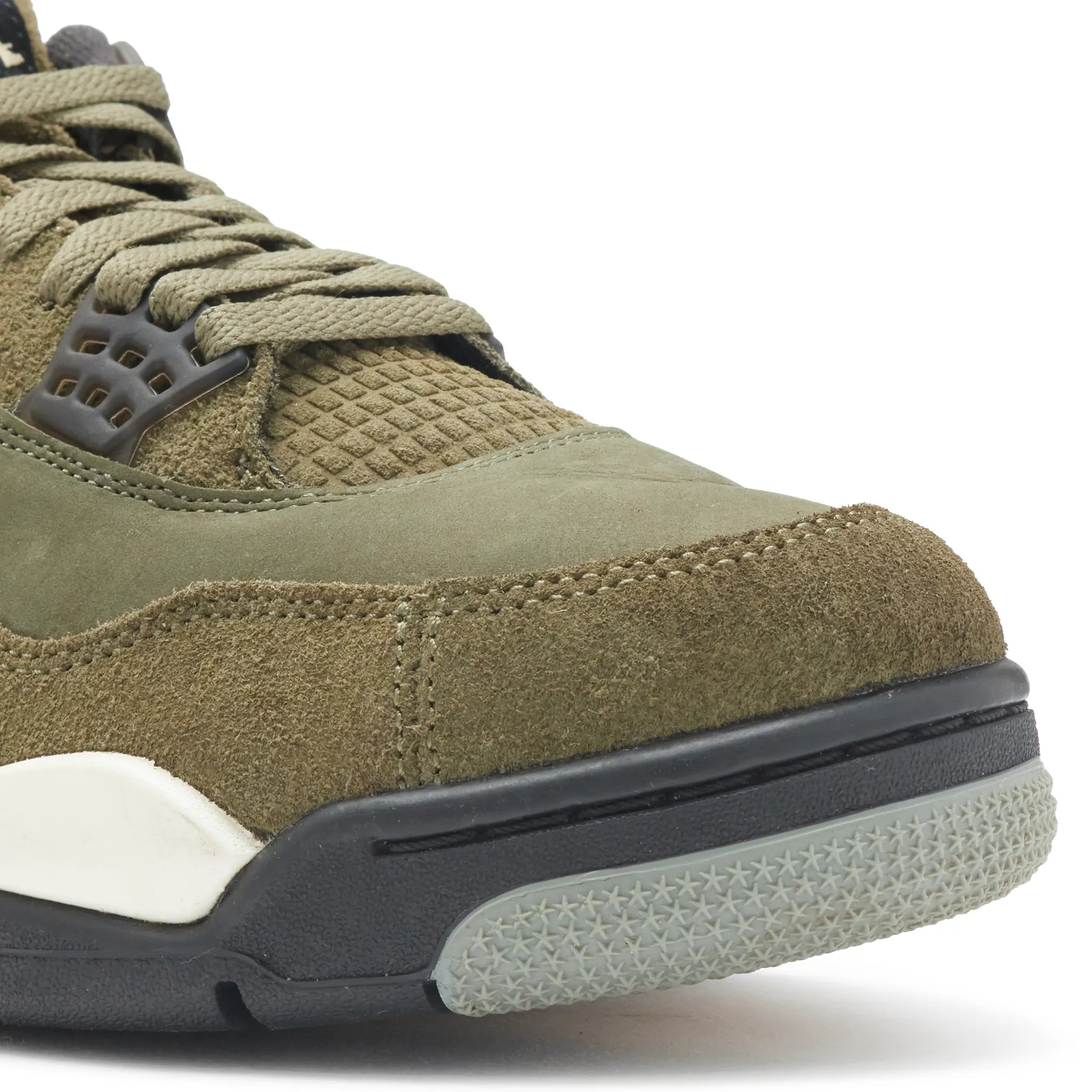 Detailed View of Preloved - Air Jordan 4 Retro SE Craft Olive FB9927-200