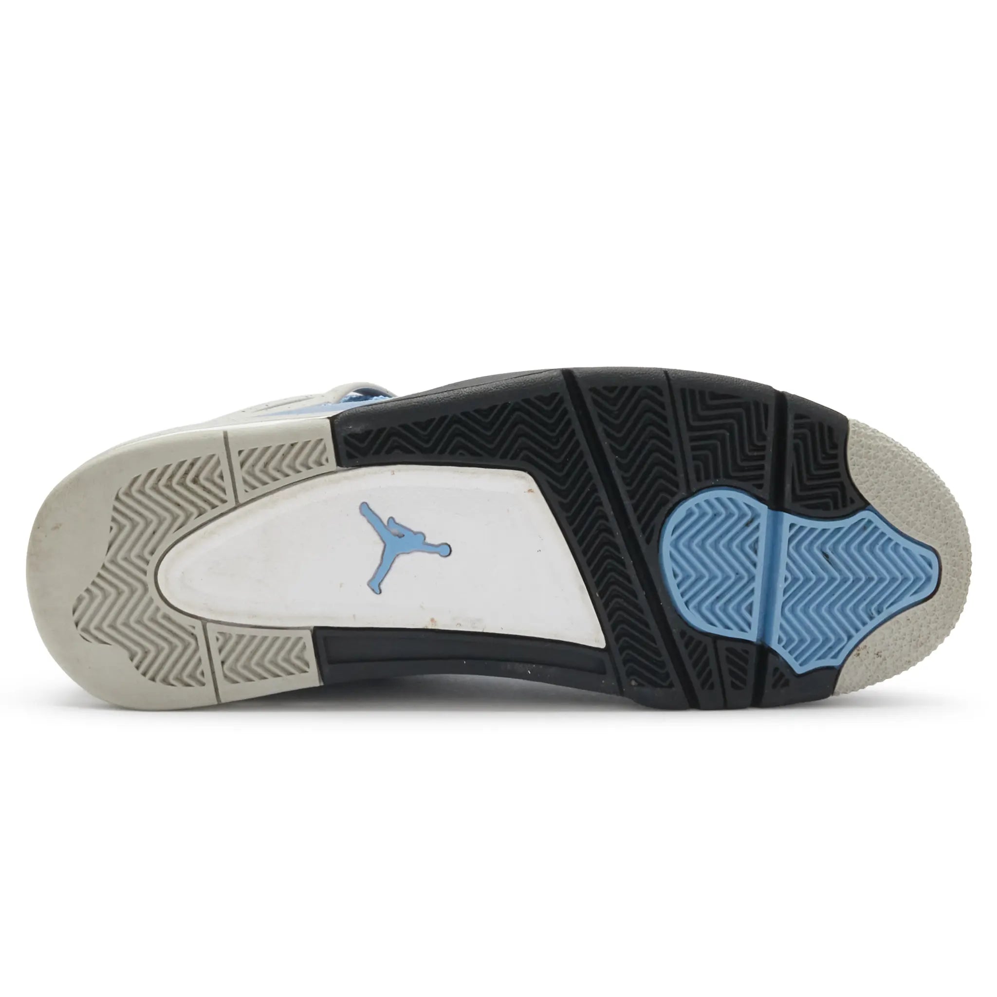 Sole View of Preloved - Air Jordan 4 Retro University Blue CT8527-400