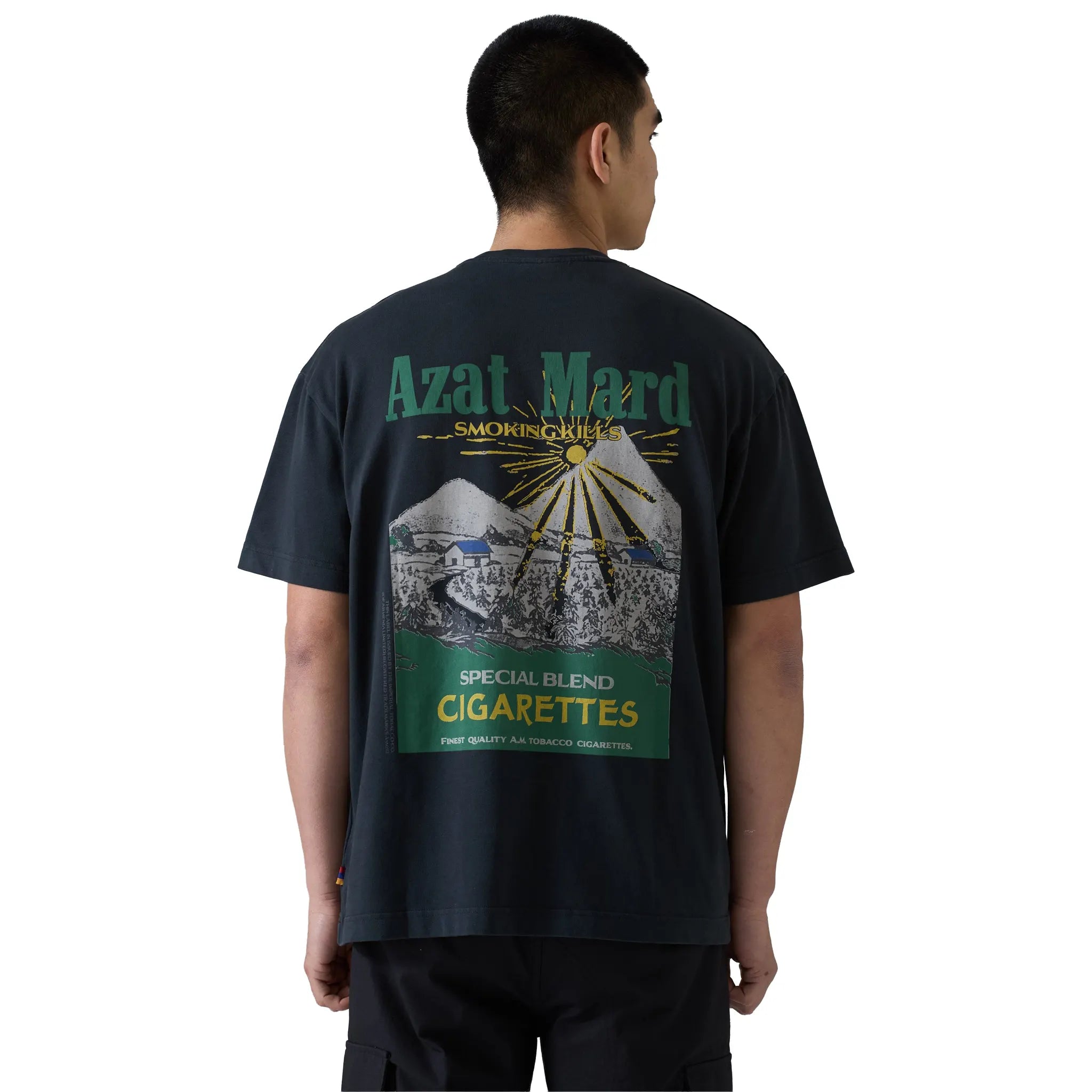 Back View of Preloved - Azat Mard Special Blends Washed Black T-Shirt