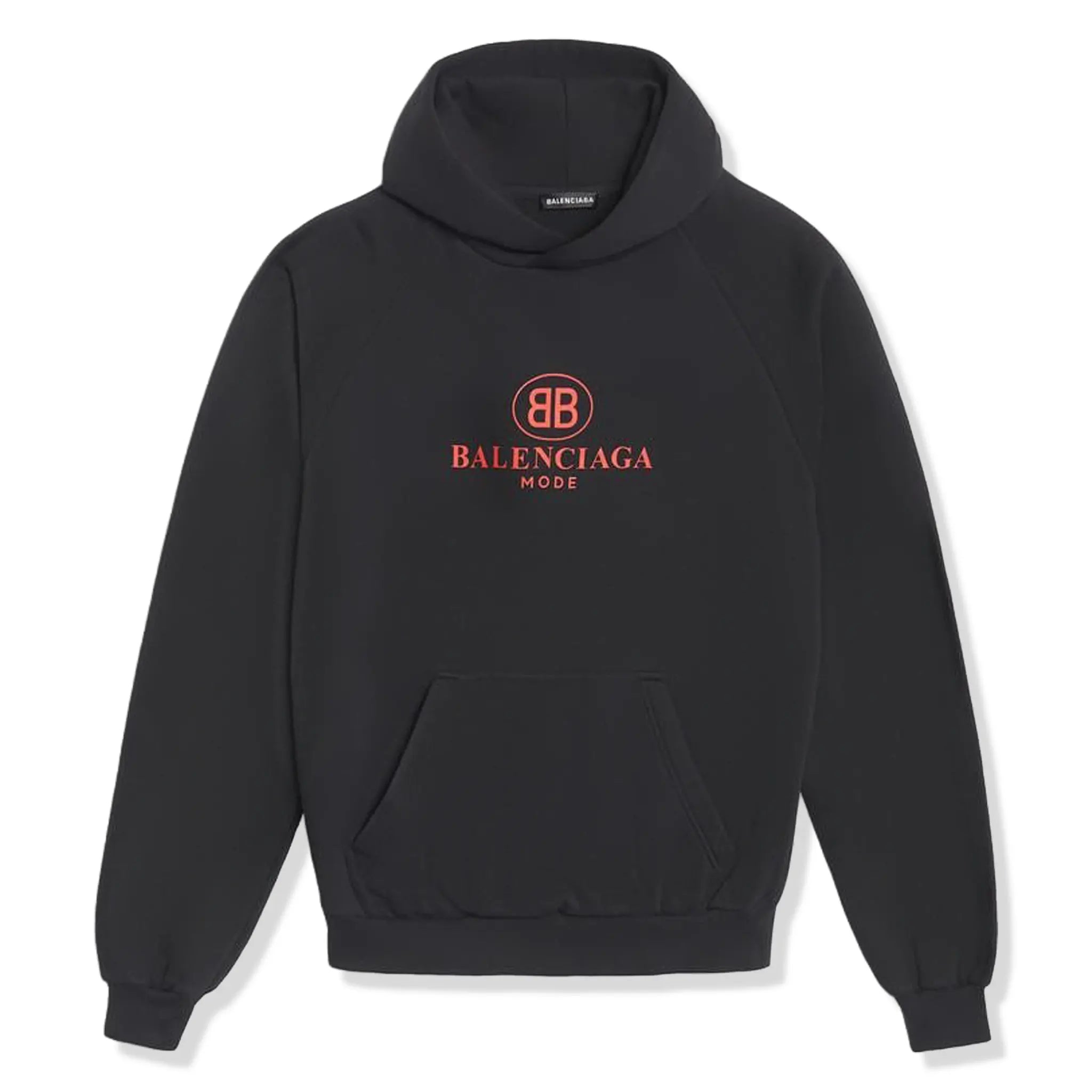 Front View of Preloved - Balenciaga BB Mode Black Hoodie 182342M20200
