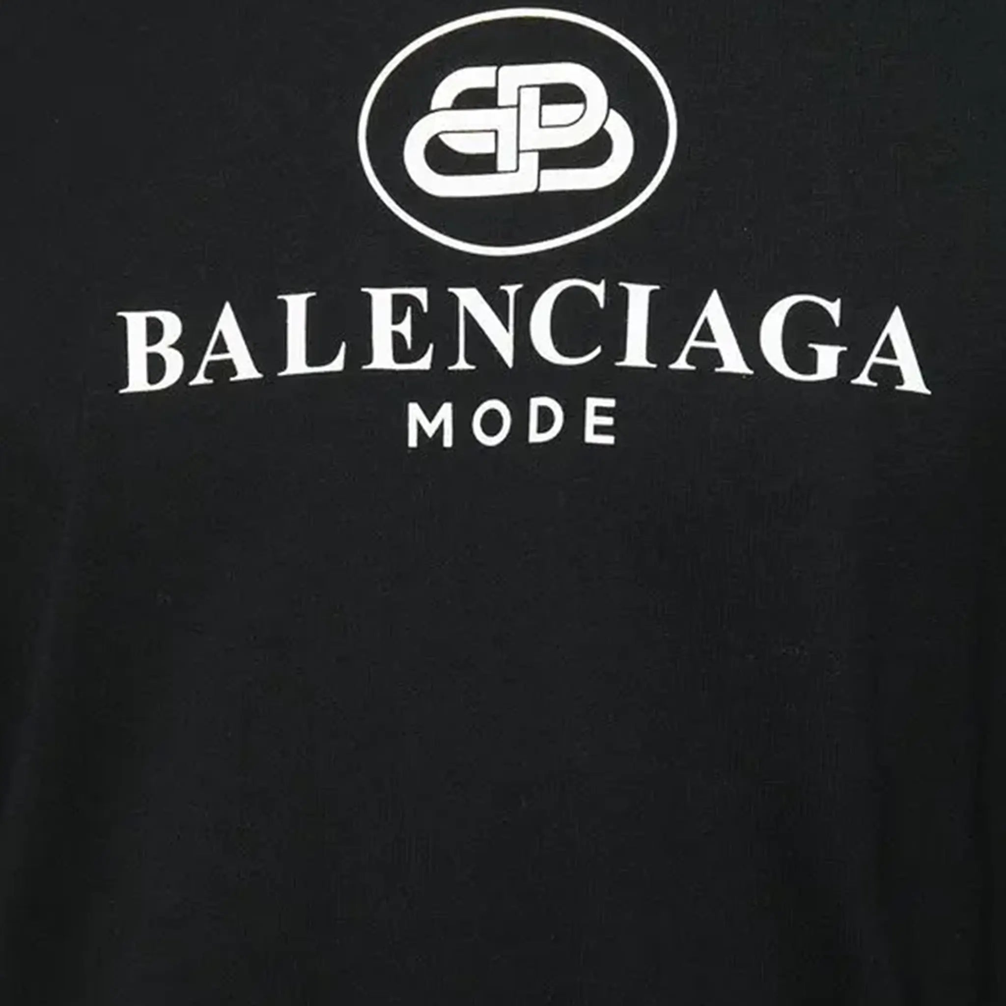 Detailed View of Preloved - Balenciaga BB Mode Logo Black White T-Shirt