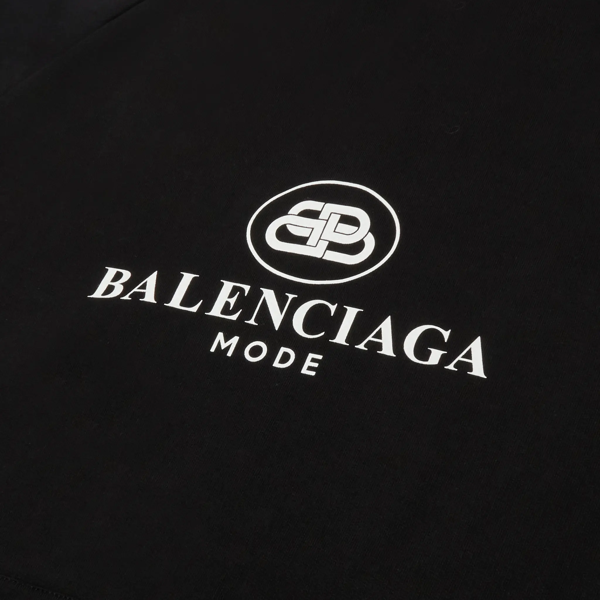 Close up of Preloved - Balenciaga BB Mode Oversized Black Hoodie