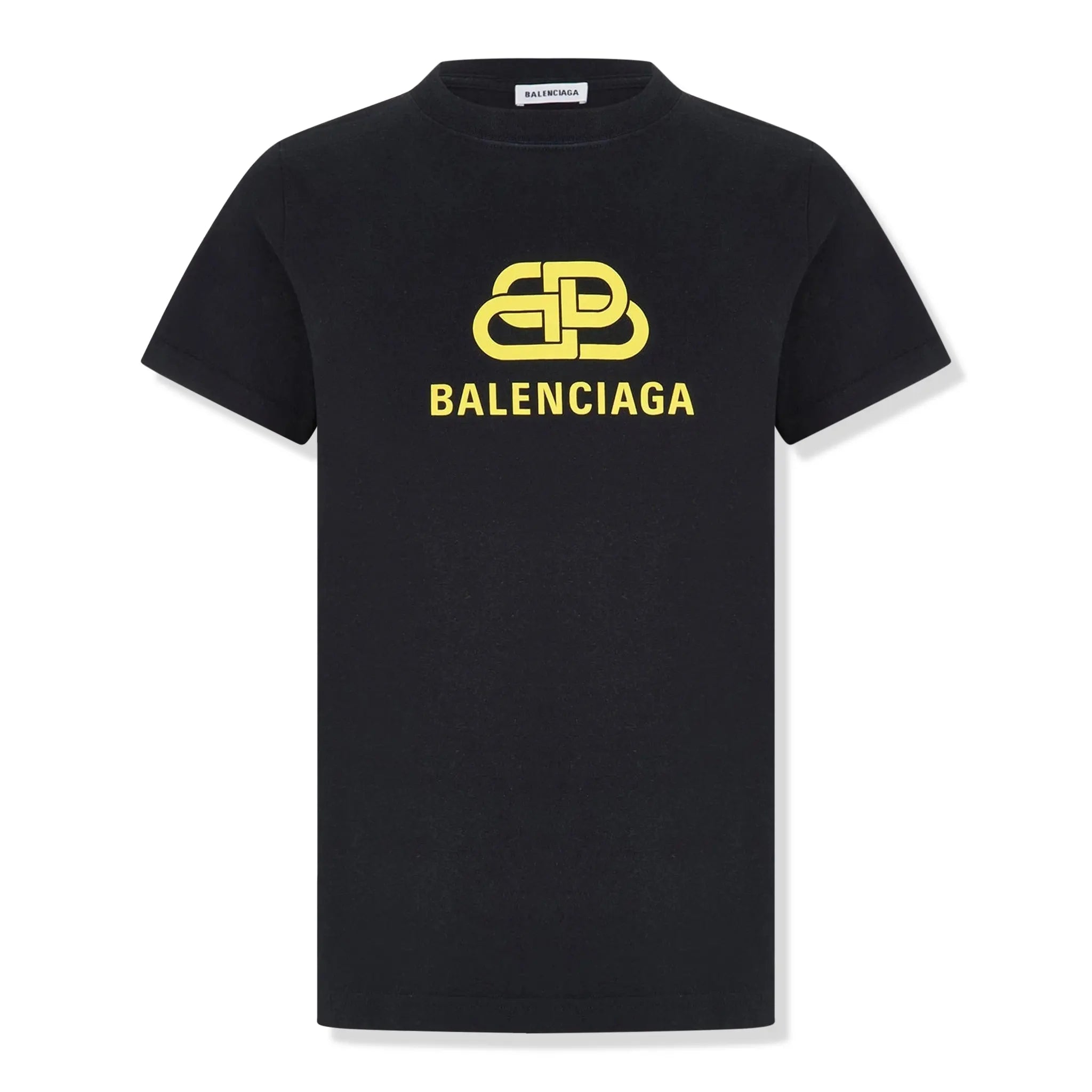 Front View of Preloved - Balenciaga BB New Logo Black T-Shirt