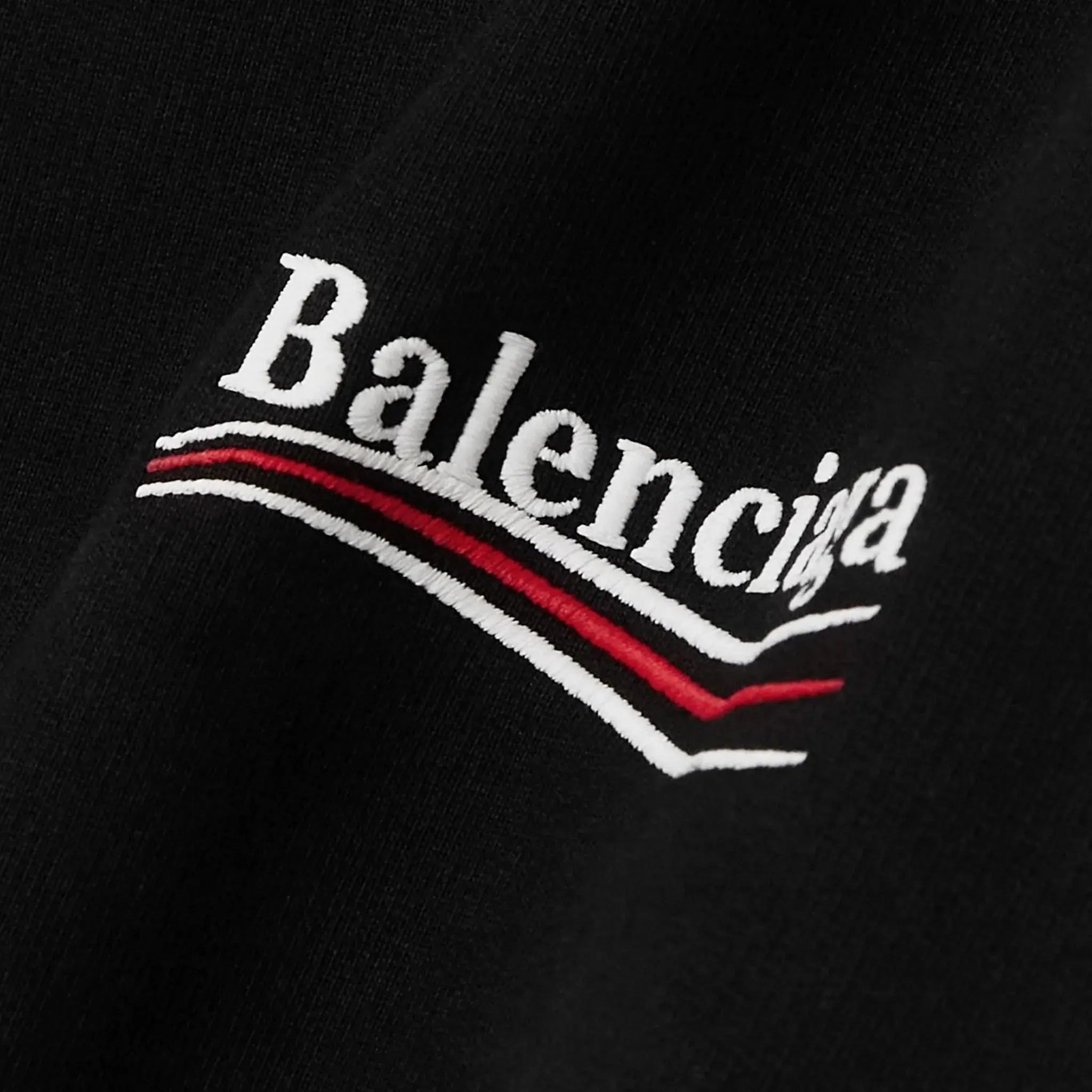Detailed View of Preloved - Balenciaga Political Logo Black Hoodie