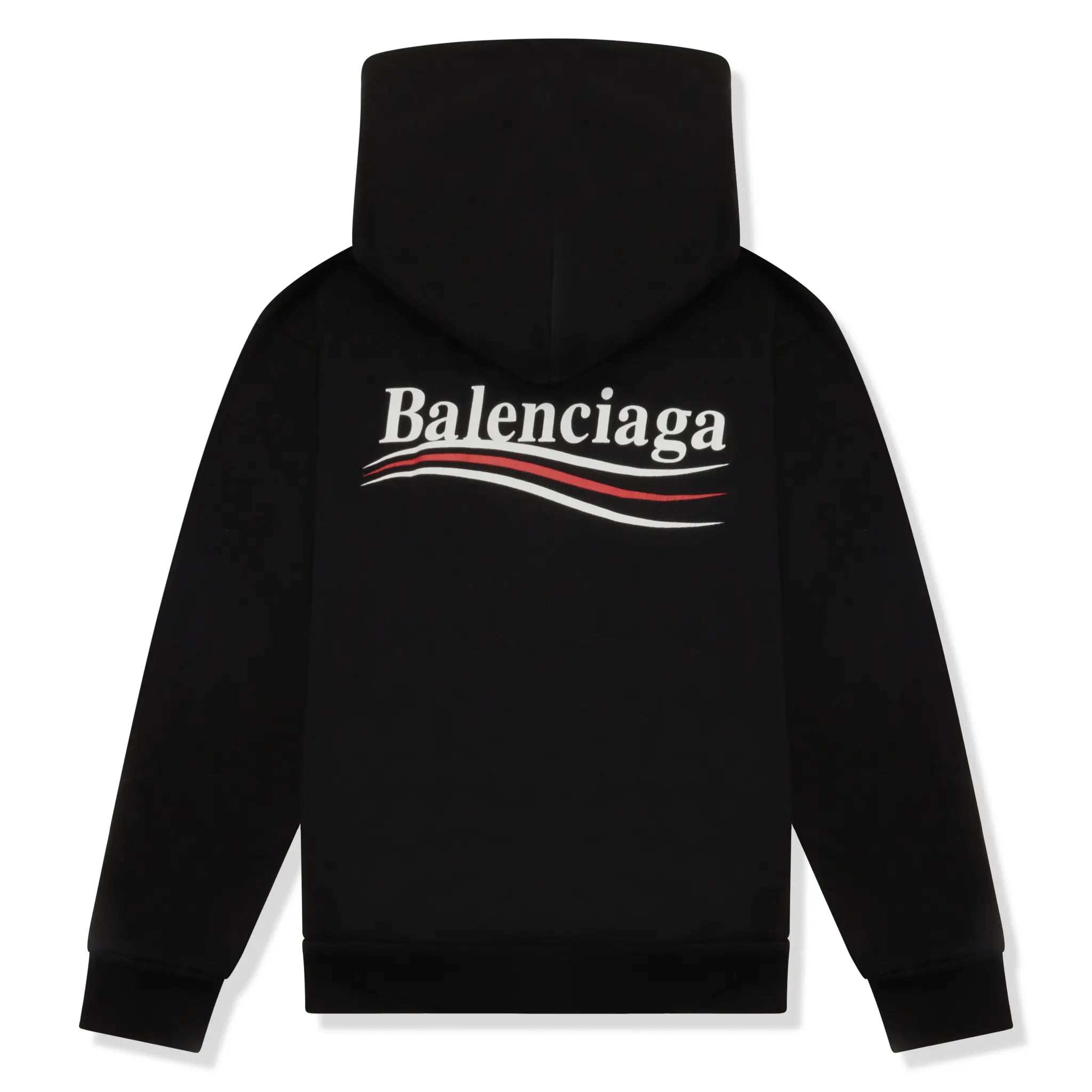 Back View of Preloved - Balenciaga Political Logo Kids Black Hoodie