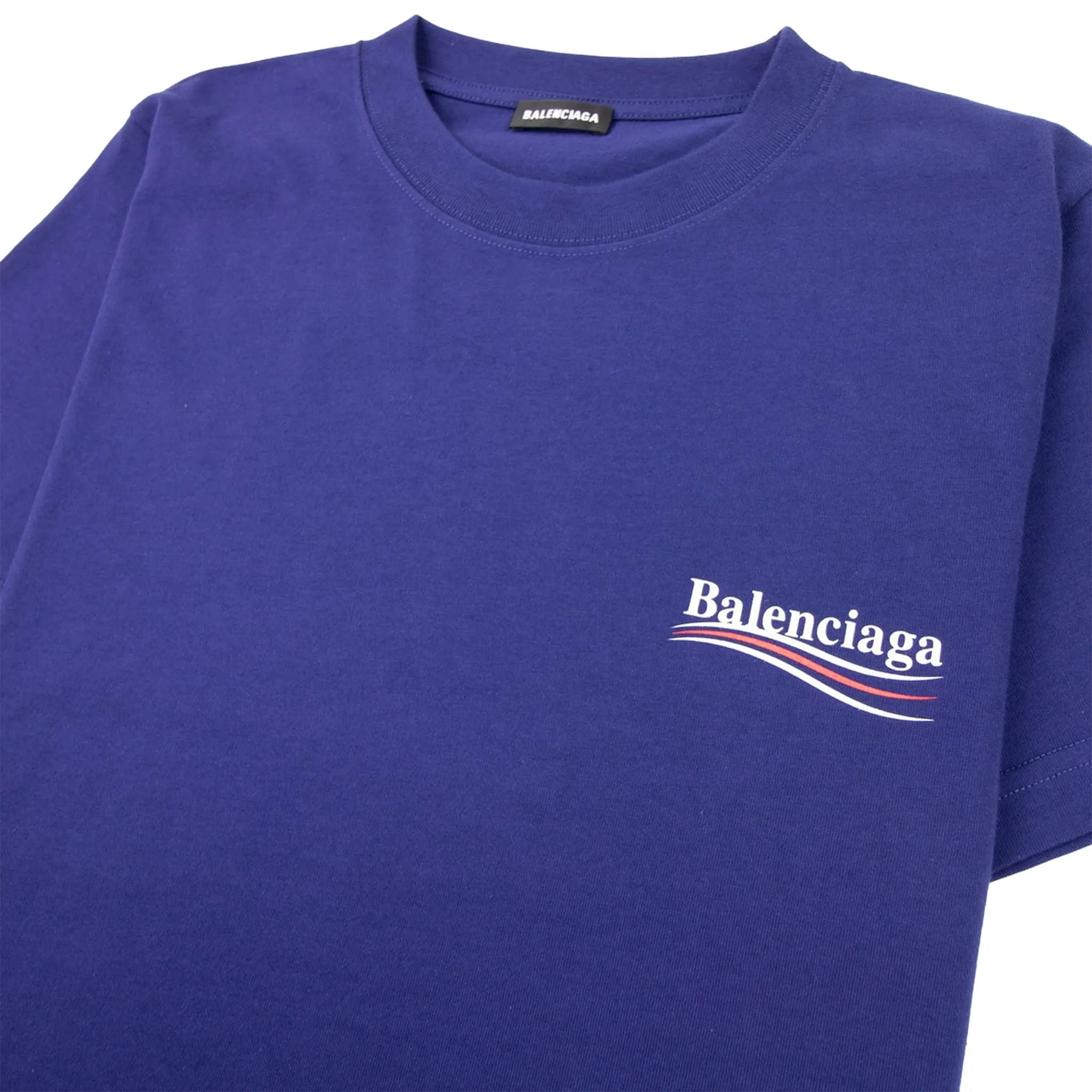 Detailed View of Preloved - Balenciaga Political Logo Kids Navy T-Shirt