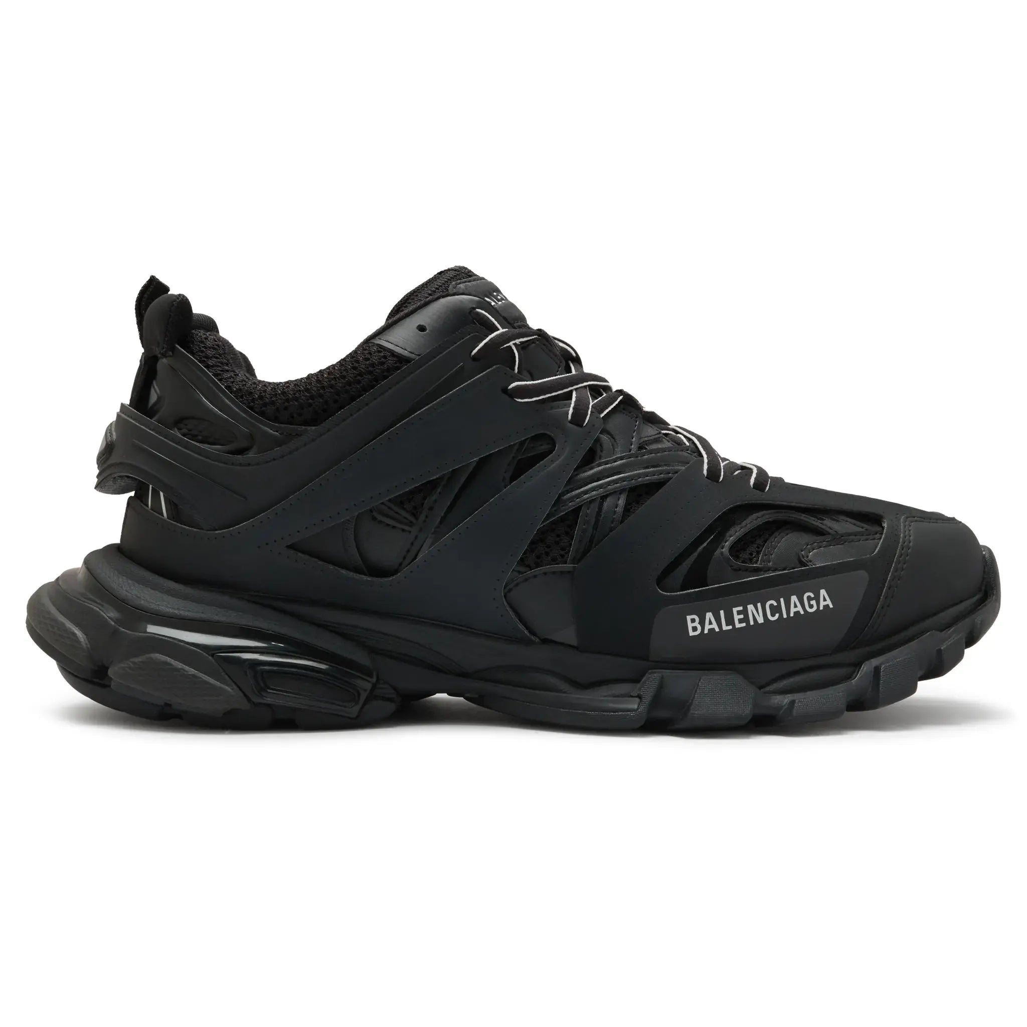 Side View of Preloved - Balenciaga Track 2.0 Sneaker Triple Black Clear Sole 568615W2GN1100