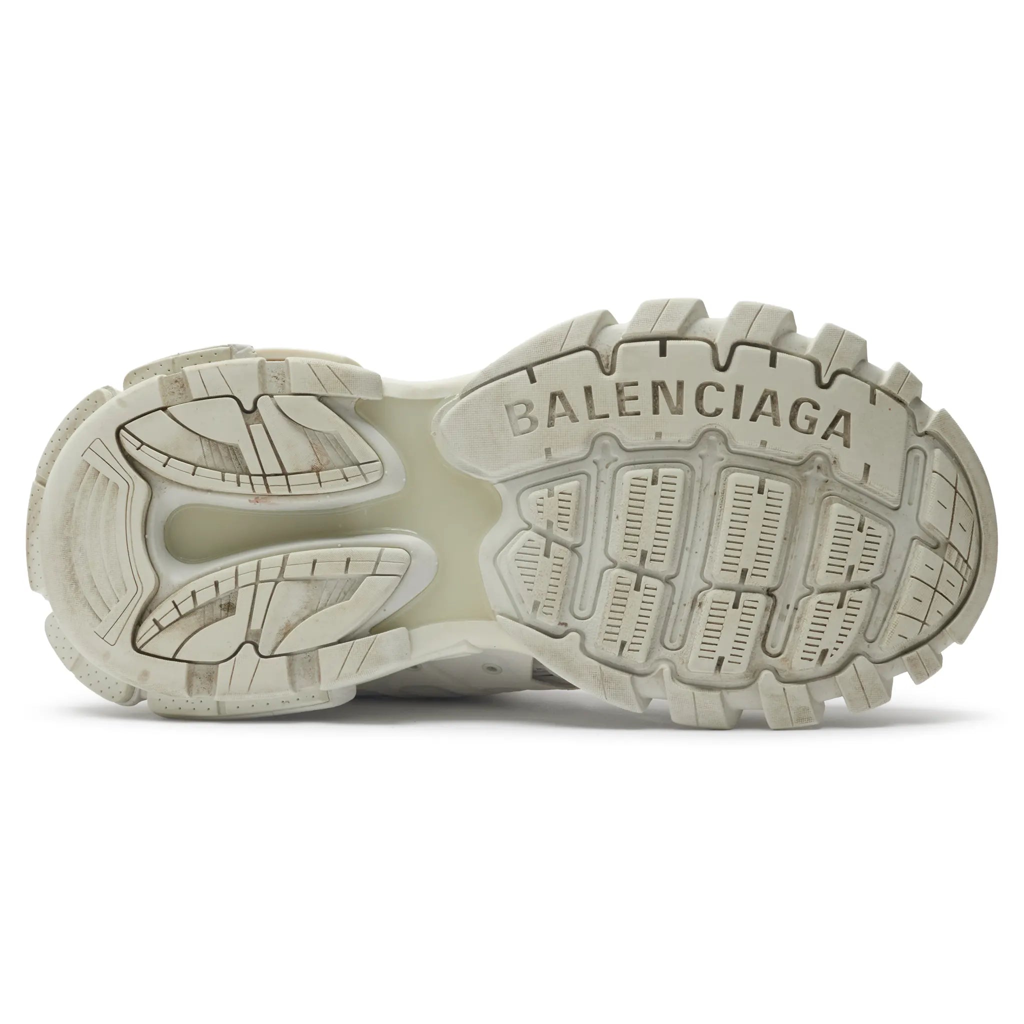 Sole View of Preloved - Balenciaga Track 2.0 Sneaker Triple White Clear Sole