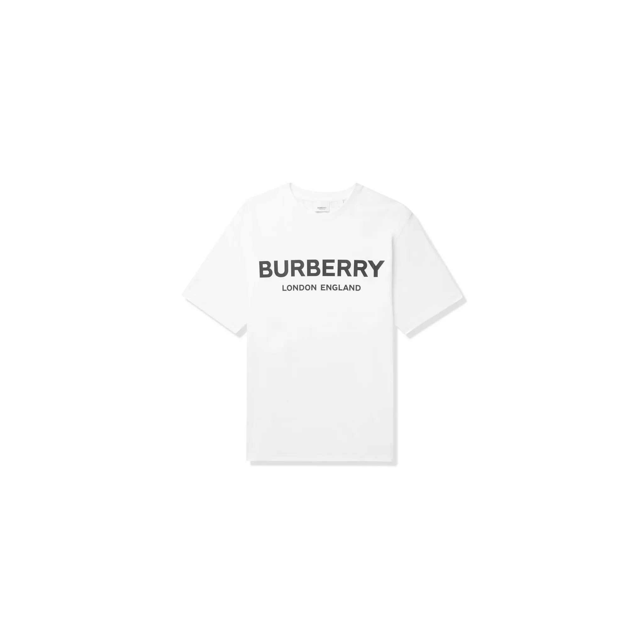 Front View of Preloved - Burberry Kids Letchford Logo White T-Shirt