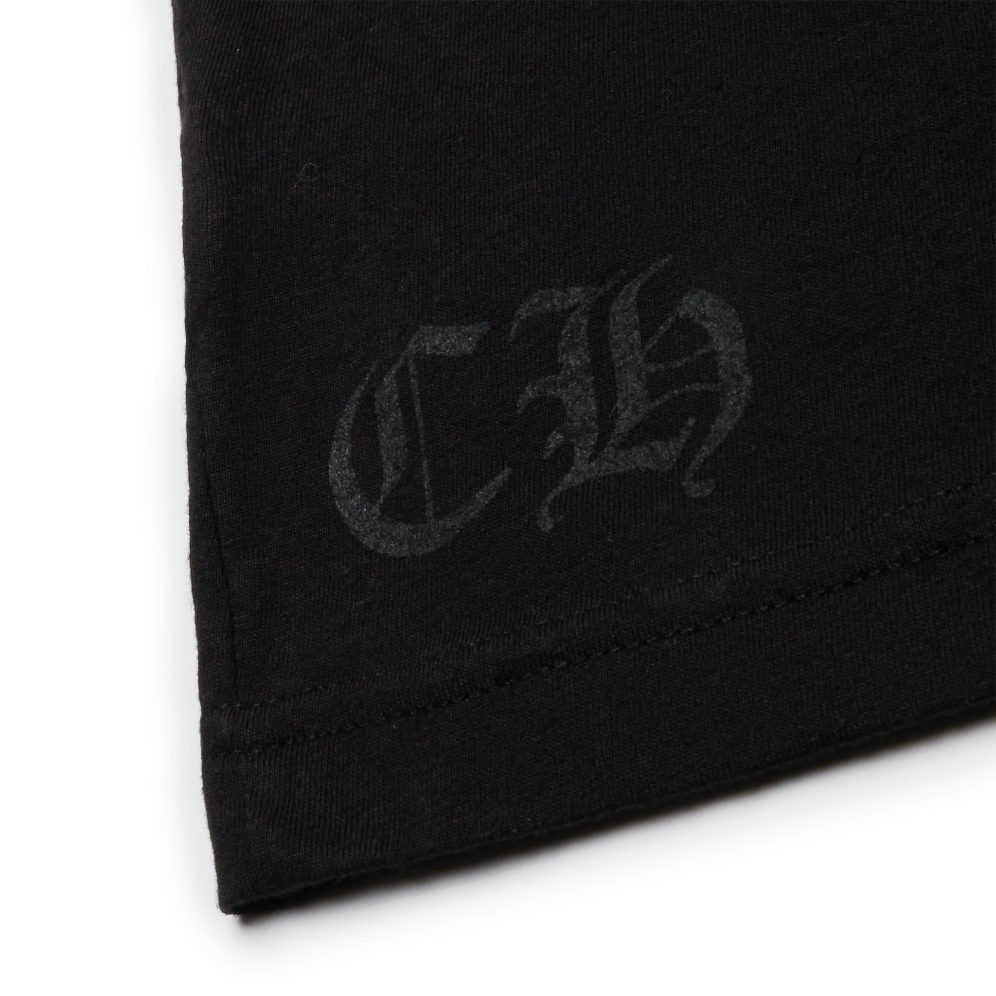 Detailed Logo View of Preloved - Chrome Hearts Horse Shoe Pocket Logo Black T Shirt 1383 100000103HLPTS-BLAC