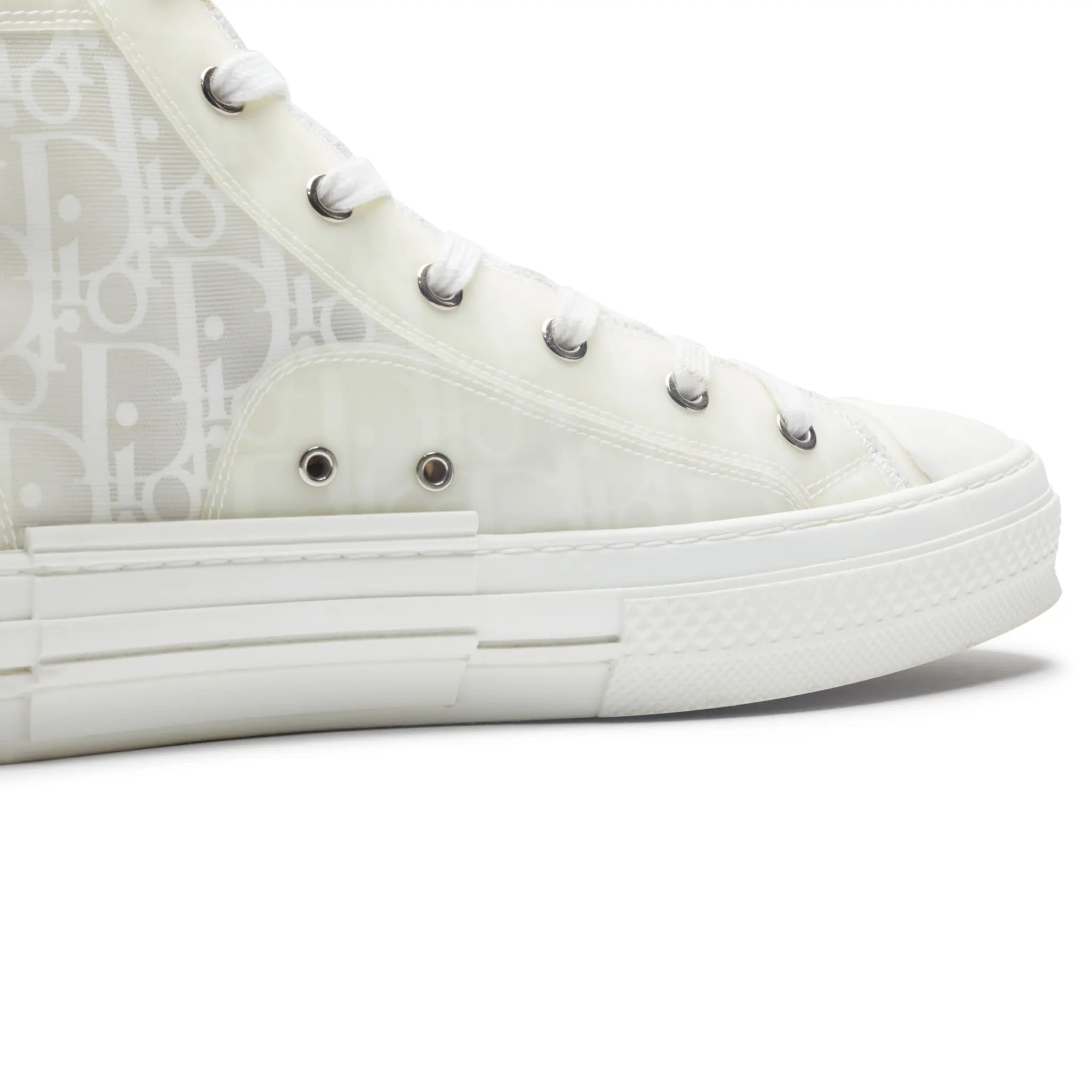 Detailed View of Preloved - Dior B23 Dior Oblique Canvas High White Sneaker 3SH118YNT_H060