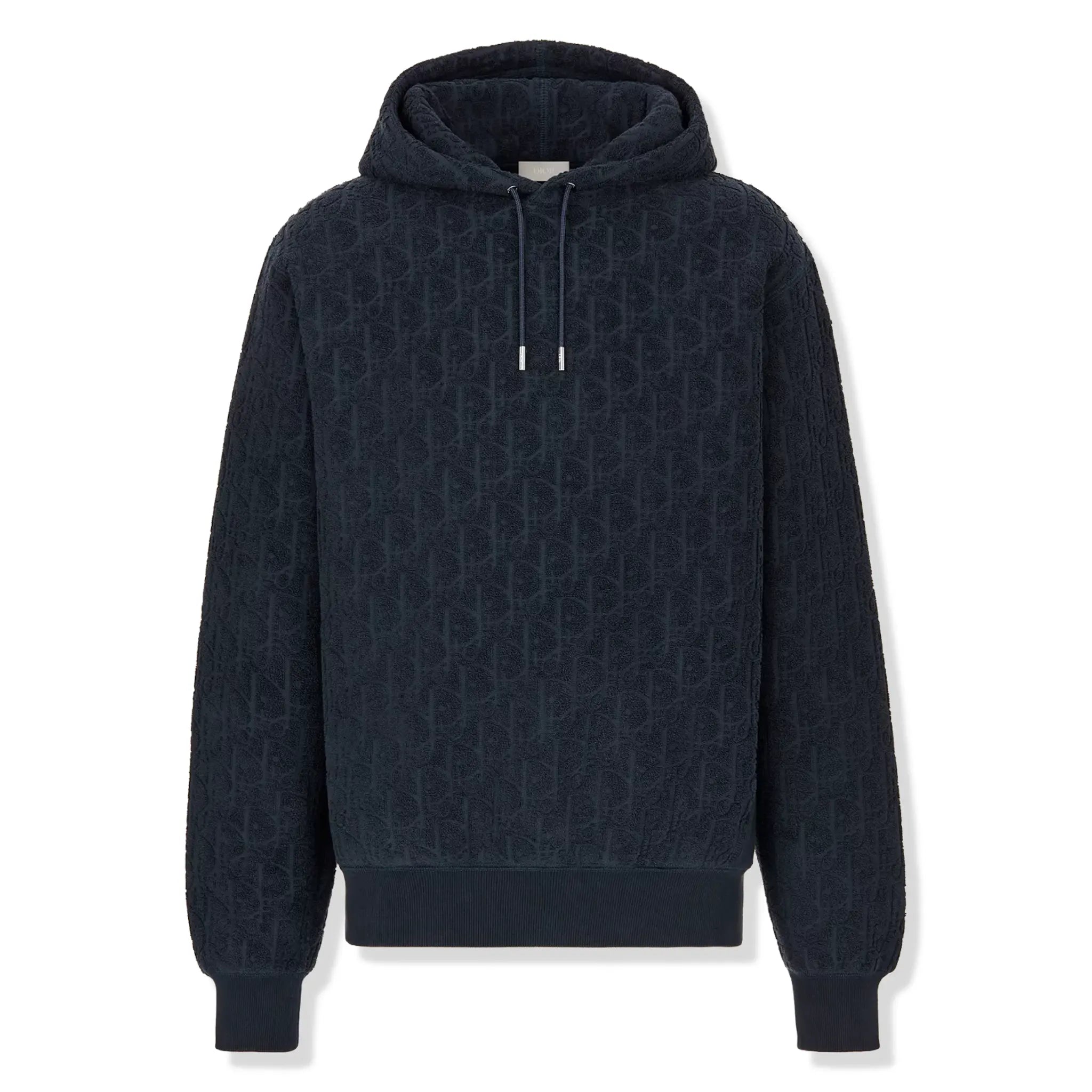 Front View Preloved - Dior Oblique Towelling Terry Navy Hoodie 113J631A0684-C540
