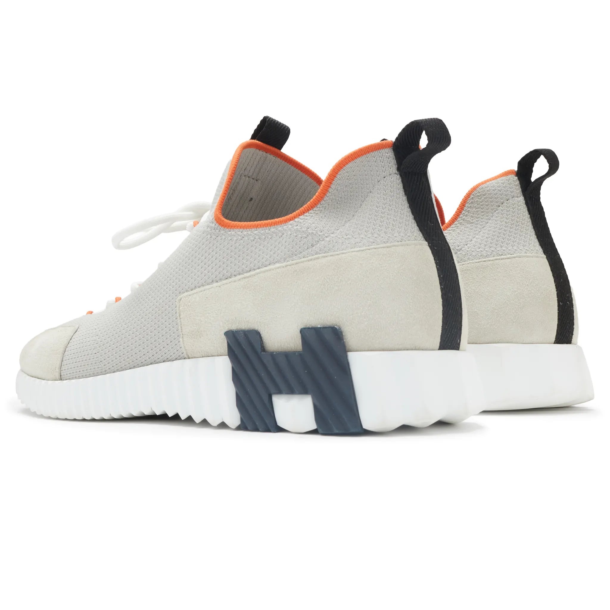 Back Side View of Preloved - Hermes Paris Lift Slip-On Multicolor Beige Galet Sneaker H252858zhbg440