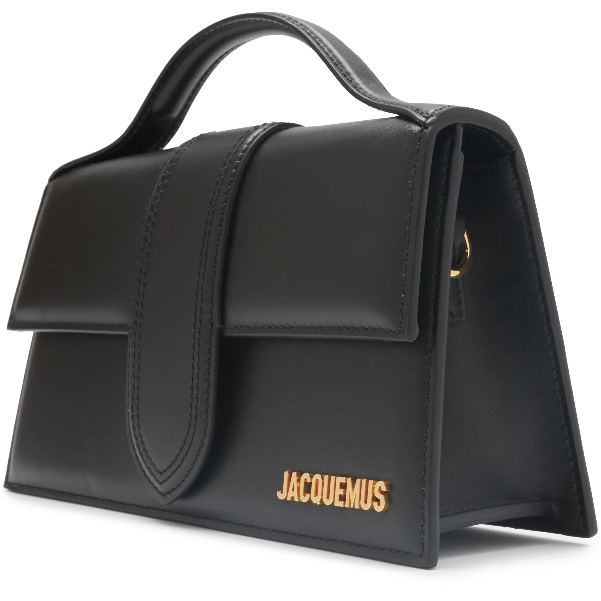 Front Side View of Preloved - Jacquemus Large Bambino Black Crossbody Bag