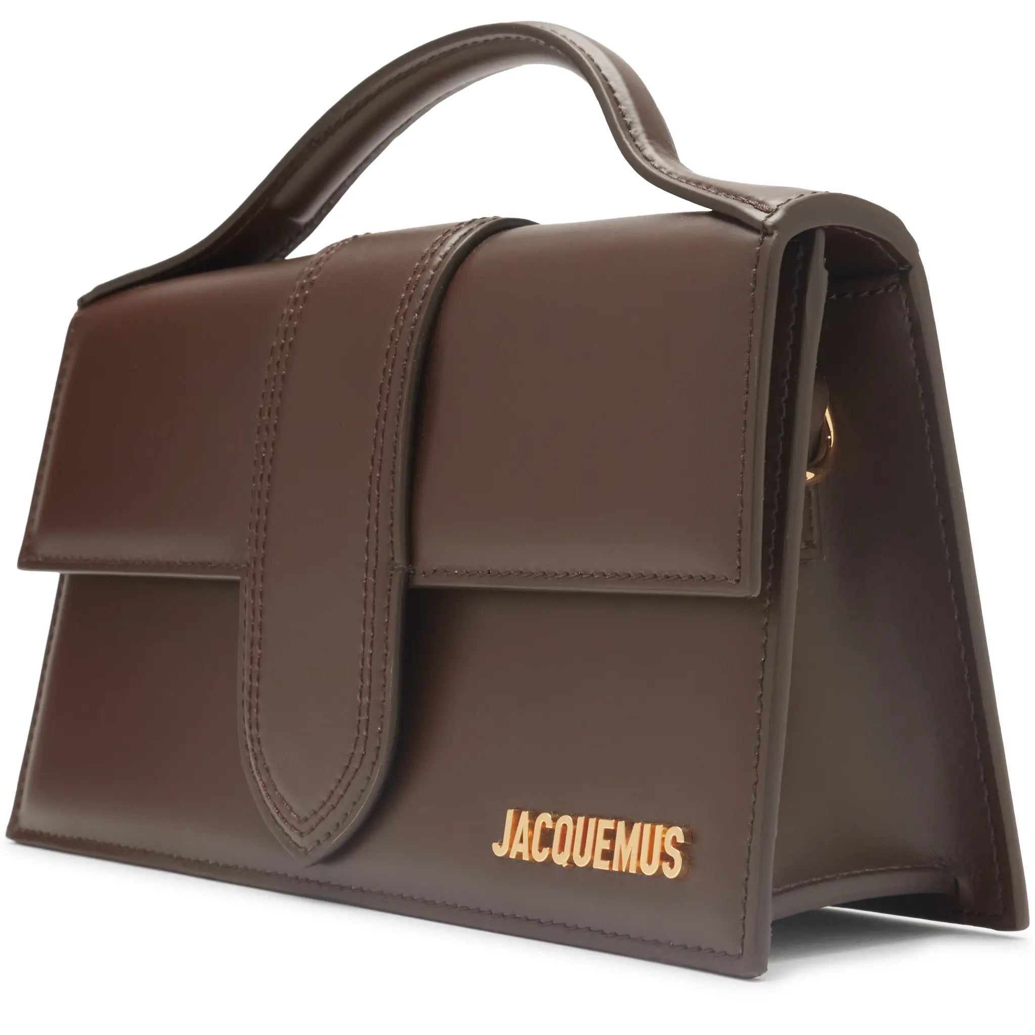 Front Side View of Preloved - Jacquemus Large Bambino Brown Crossbody Bag BAW00007bc01a01850