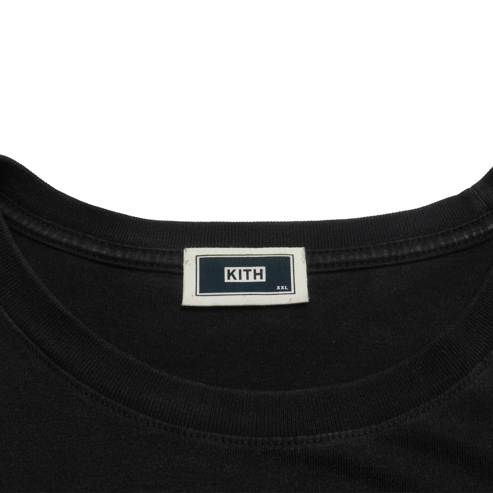Neck View of Preloved - Kith London Gothic Logo Vintage Black T-Shirt