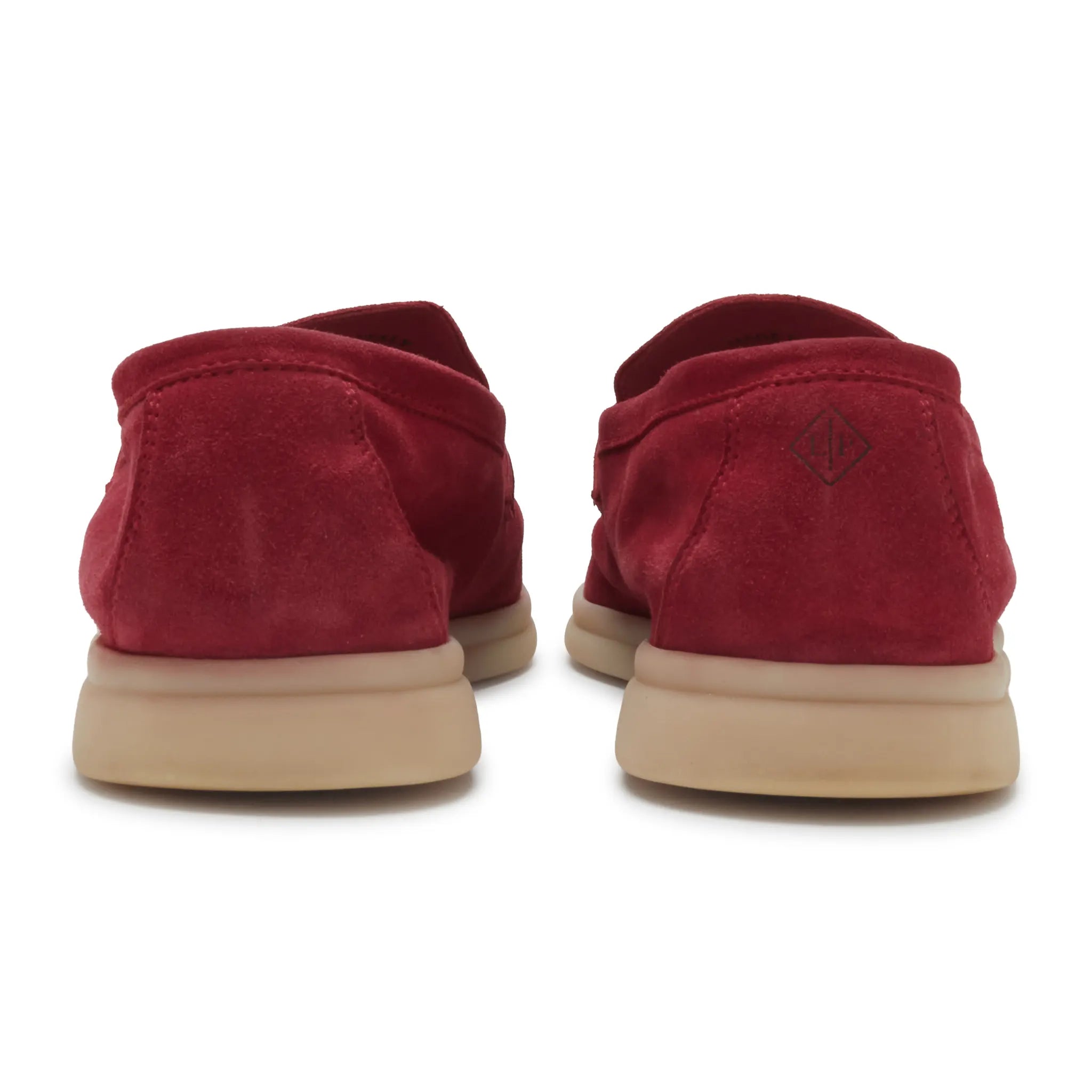 Back View of Preloved - Loro Piana Summer Charms Suede Red Fairy Loafers
