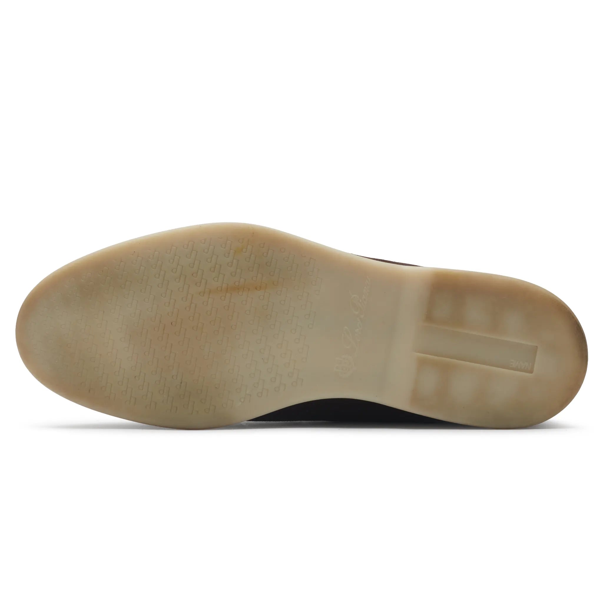 Sole View of Preloved - Loro Piana Summer Walk Suede Chocolate Loafers Fae8124_h026
