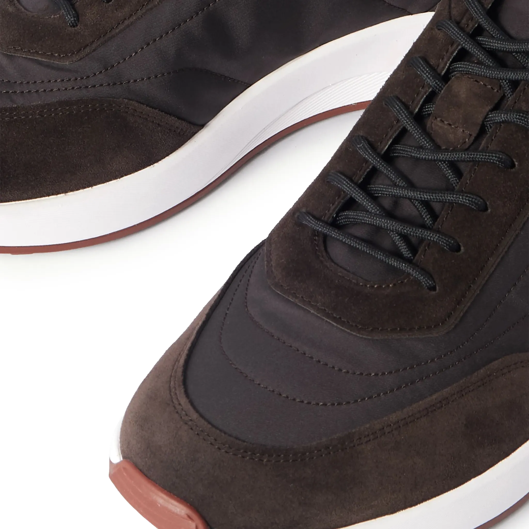 Detailed View of Preloved - Loro Piana Week End Walk Trimmed Shell Black Sesame Sneaker