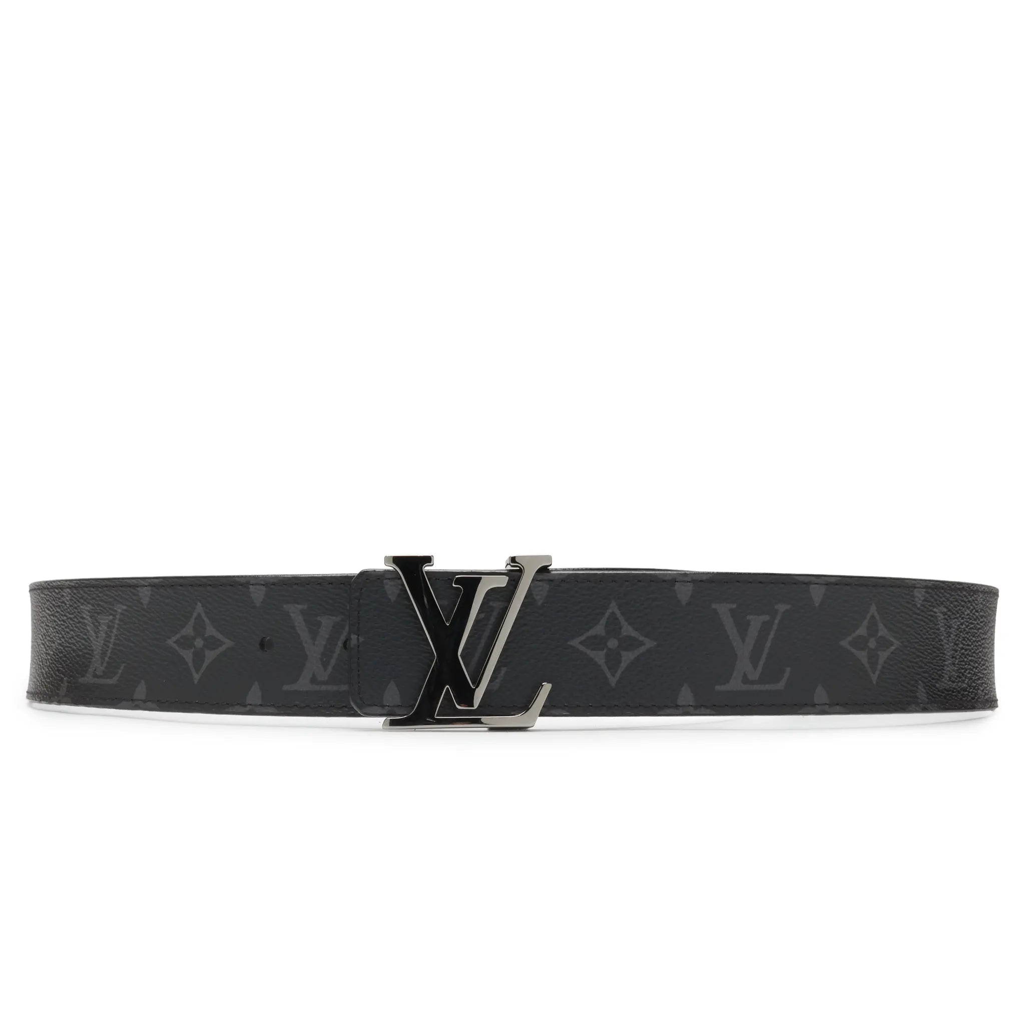 Front View of Preloved - Louis Vuitton LV Initiales 40mm Reversible Grey Belt M9043