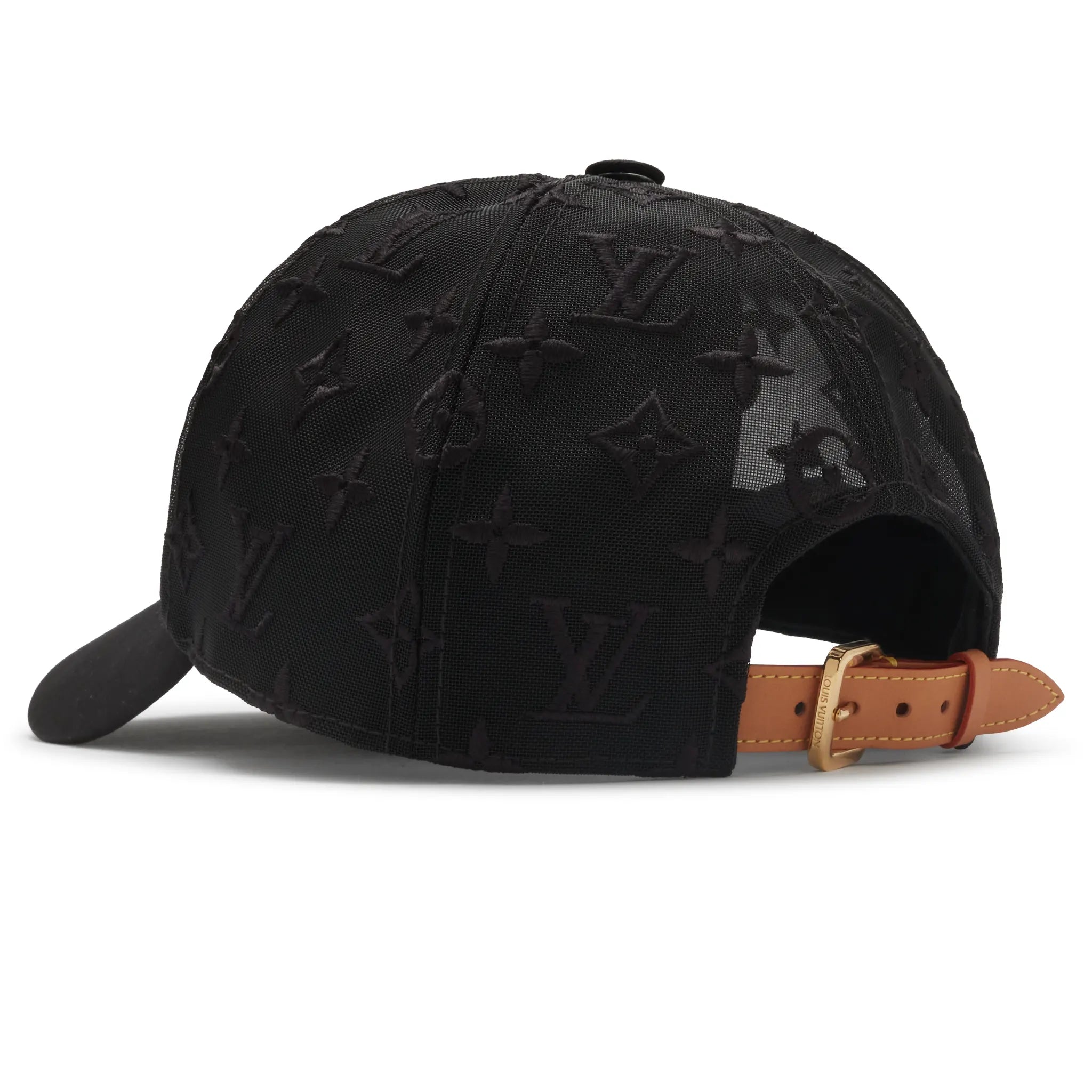 Back View of Preloved - Louis Vuitton LV Monogram Mesh Black Baseball Cap M77114BasBack