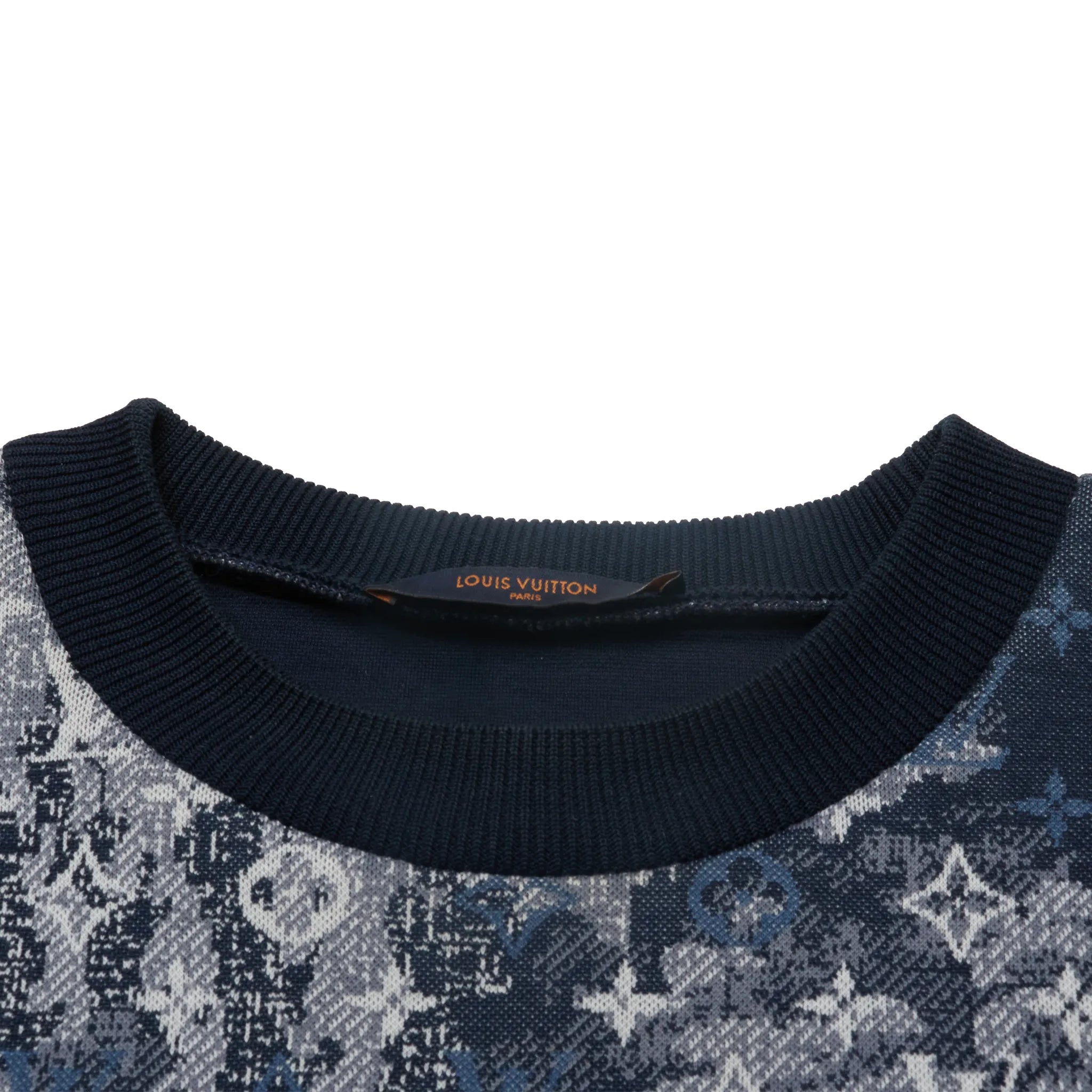 Detailed View of Preloved - Louis Vuitton LV Monogram Tapestry Blue Sweatshirt 1A8H2X