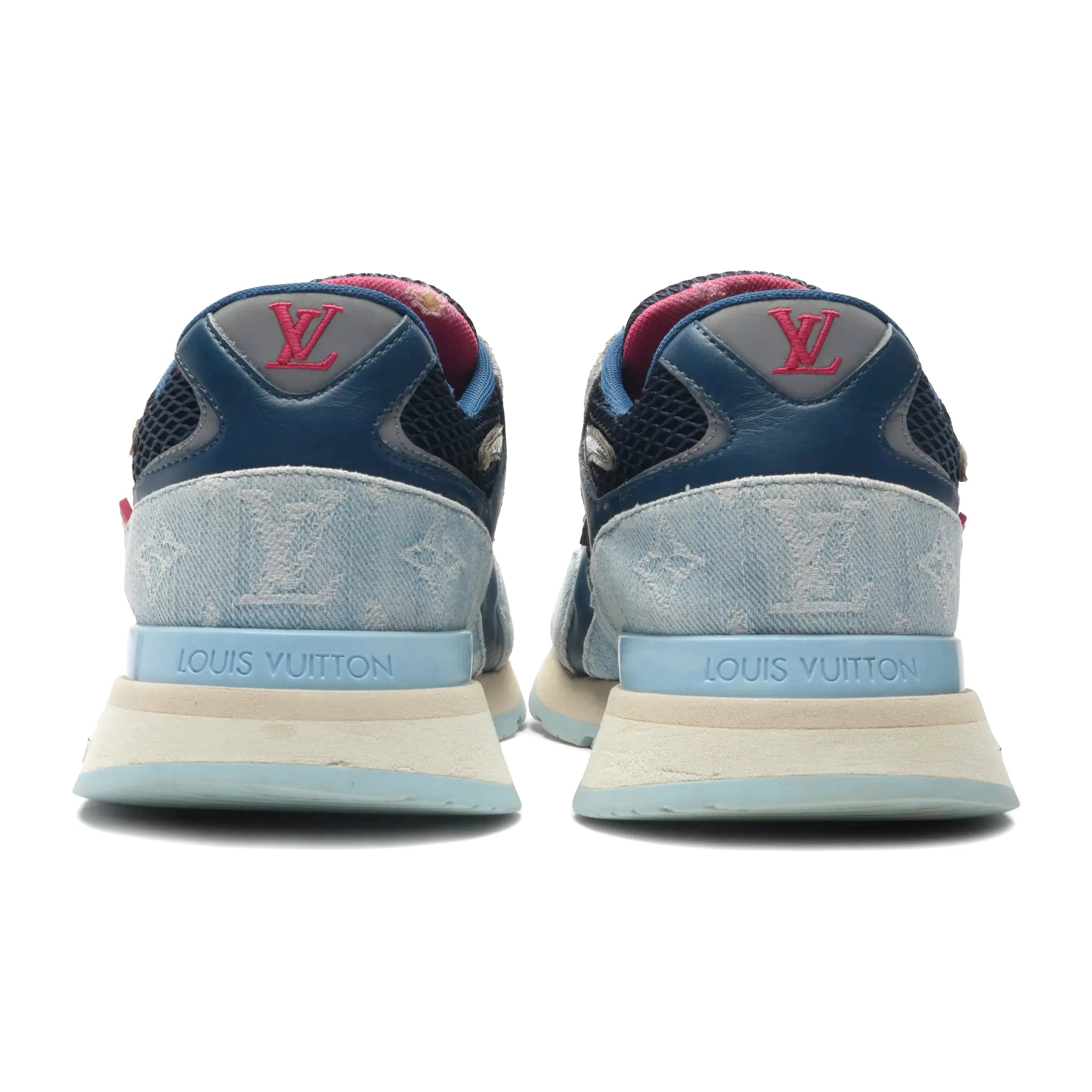 Back View of Preloved - Louis Vuitton LV Run Away Blue Sneaker 1ABFCI