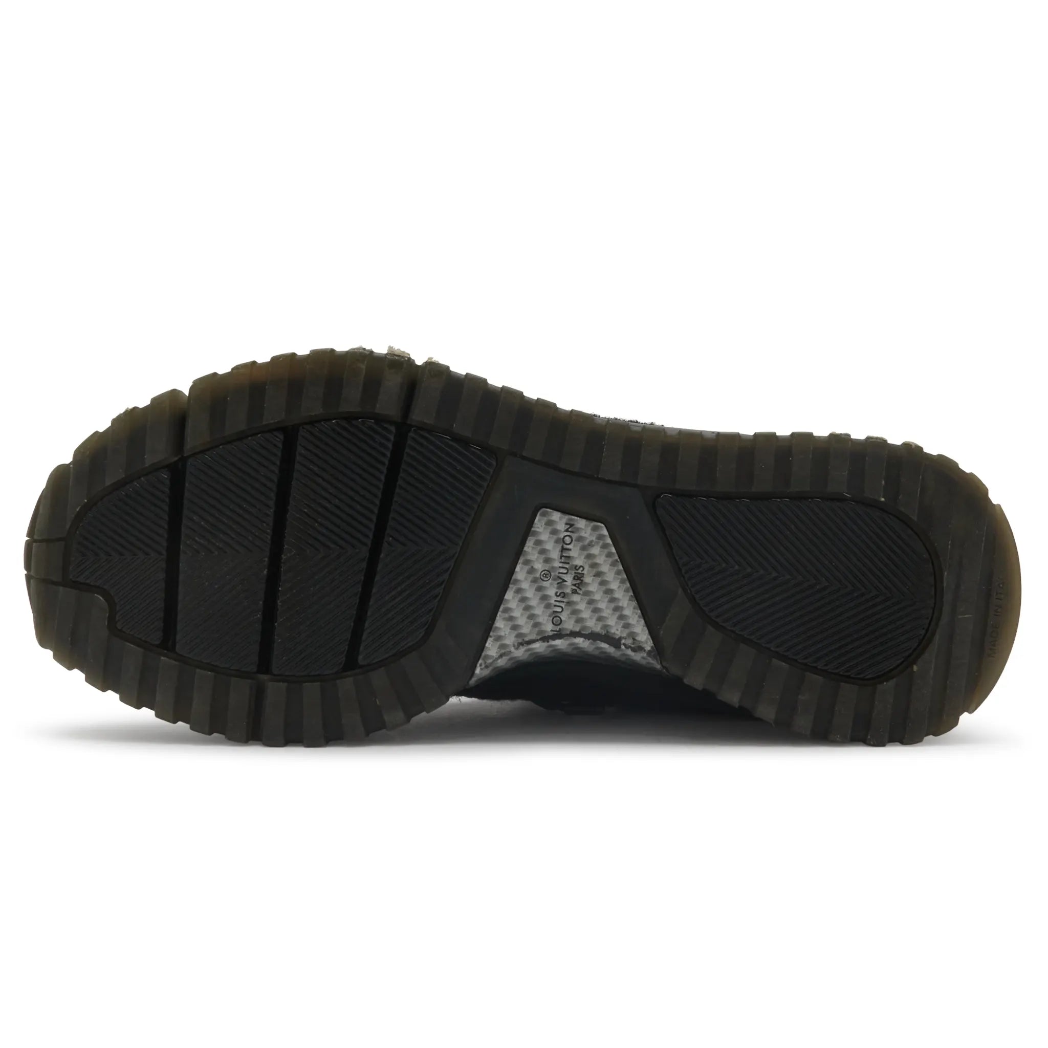 Sole View of Preloved - Louis Vuitton V.N.R Low Black Knit Sneaker 1A5SBX