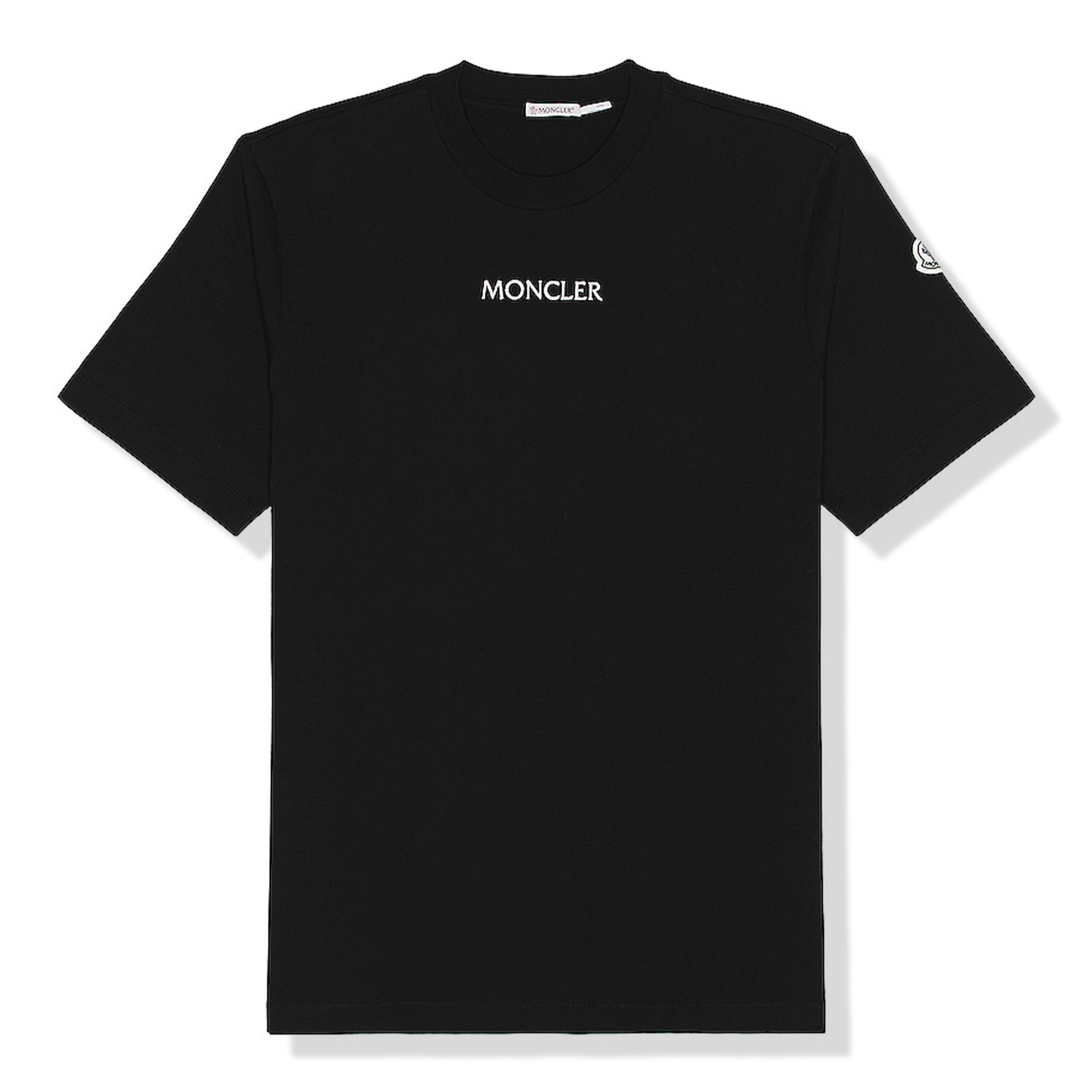 Front View of Preloved - Moncler Graphic Logo Black T Shirt H20918C000328390T999