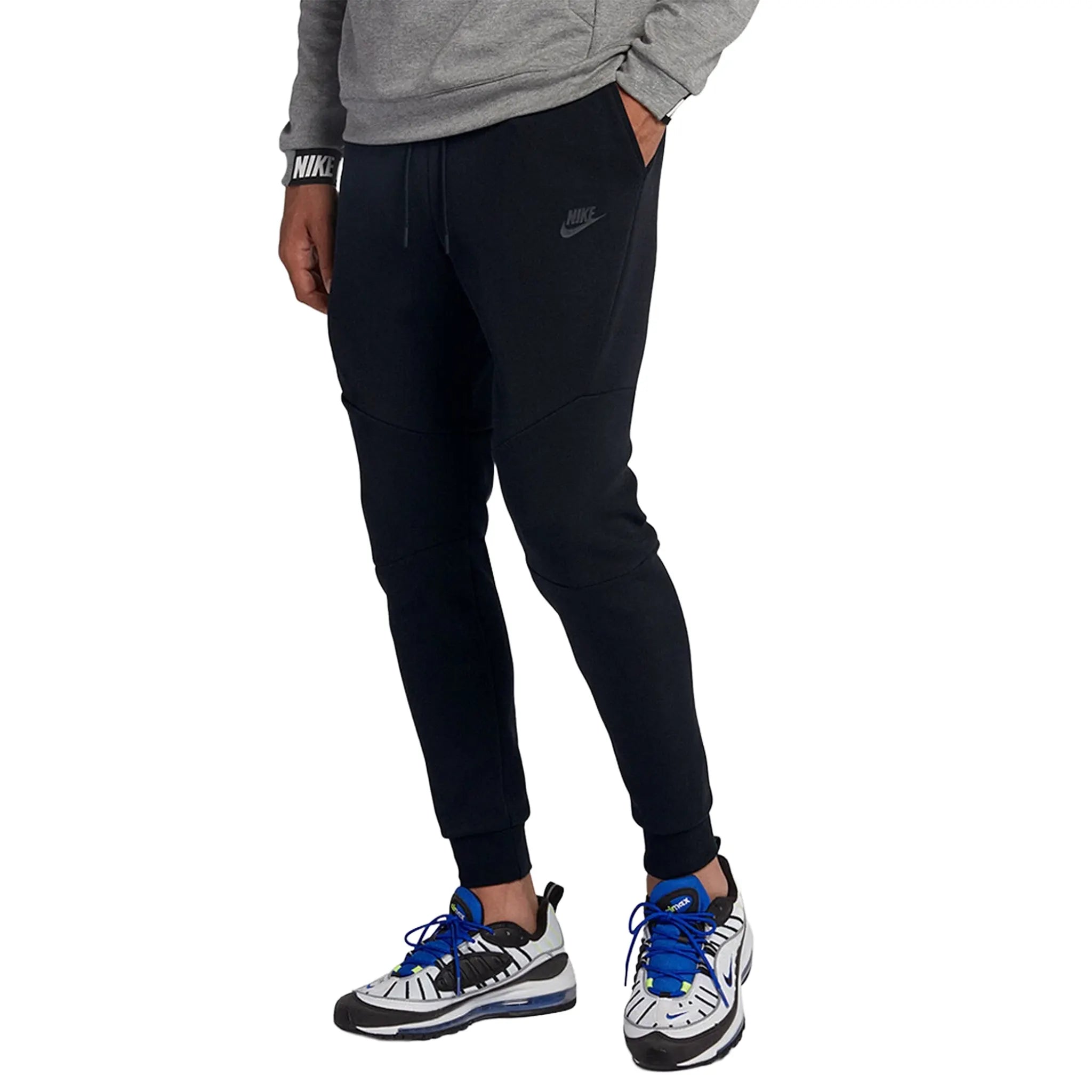 Front View of Preloved - Nike Tech Fleece Black Sweatpants CU4495-410 | CU4489-410