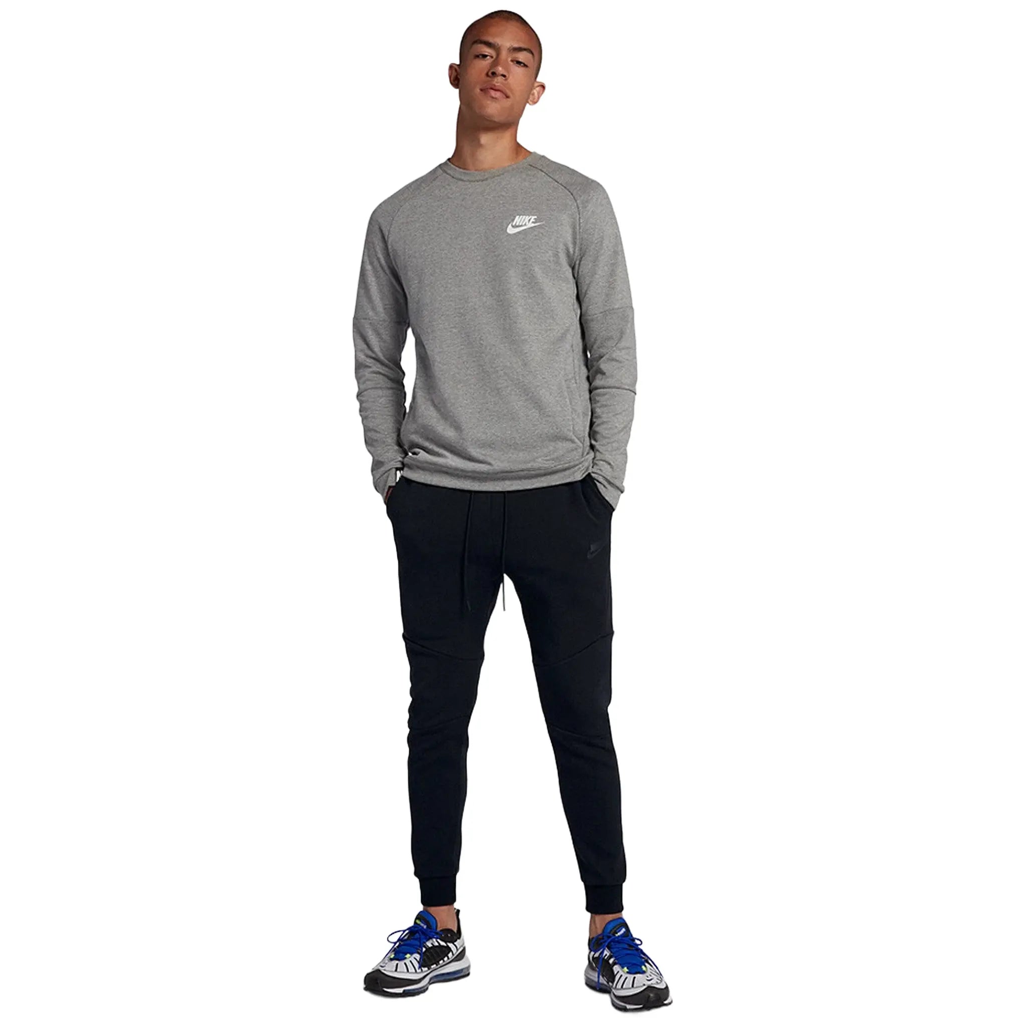 Front View of Preloved - Nike Tech Fleece Black Sweatpants CU4495-410 | CU4489-410