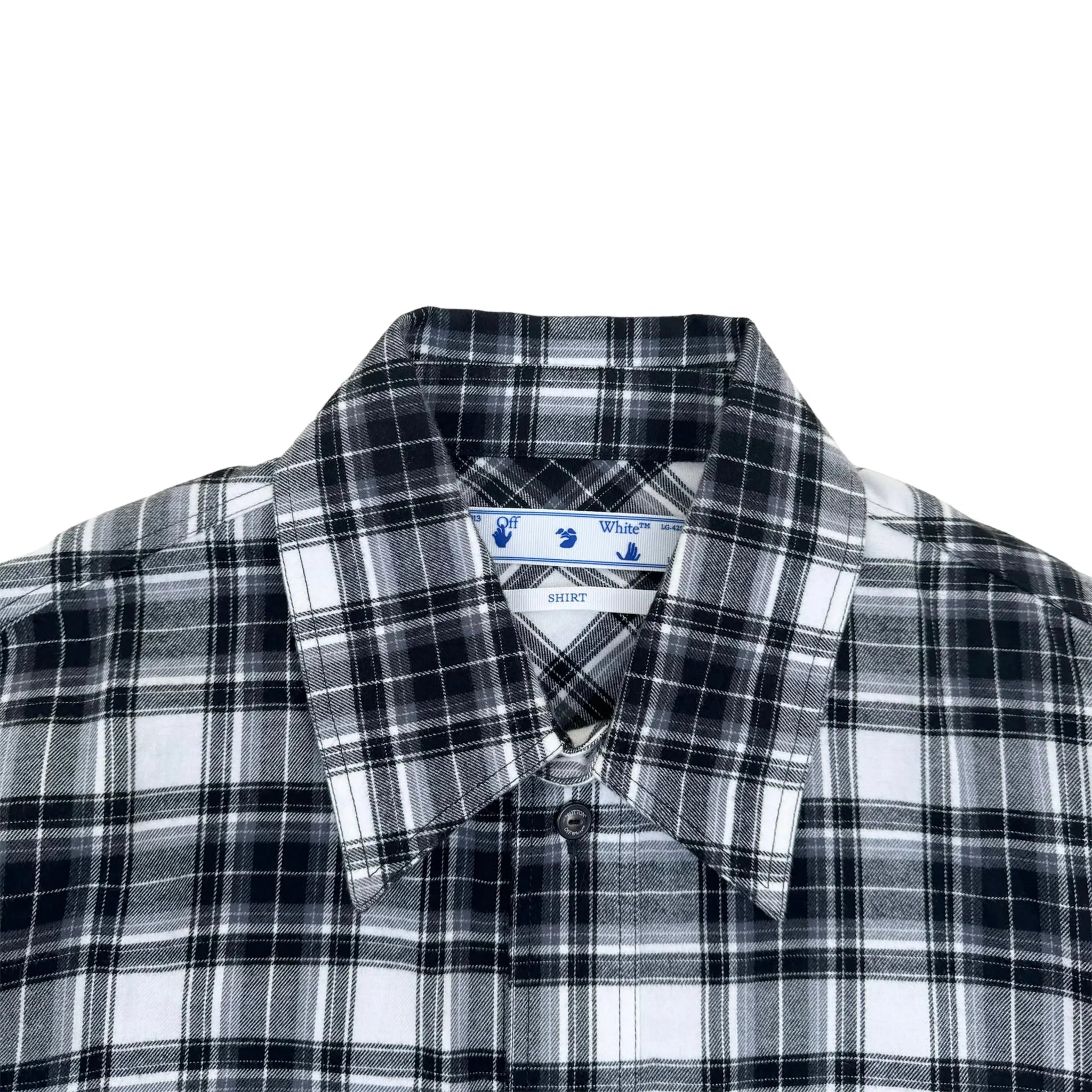 Detailed View of Preloved - Off-White Checked Arrow Black White Shirt OMGA133R21FAB0021000