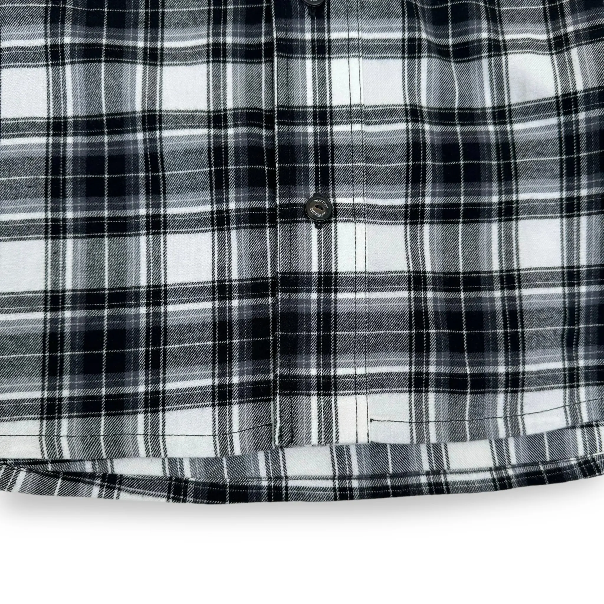 Detailed View of Preloved - Off-White Checked Arrow Black White Shirt OMGA133R21FAB0021000