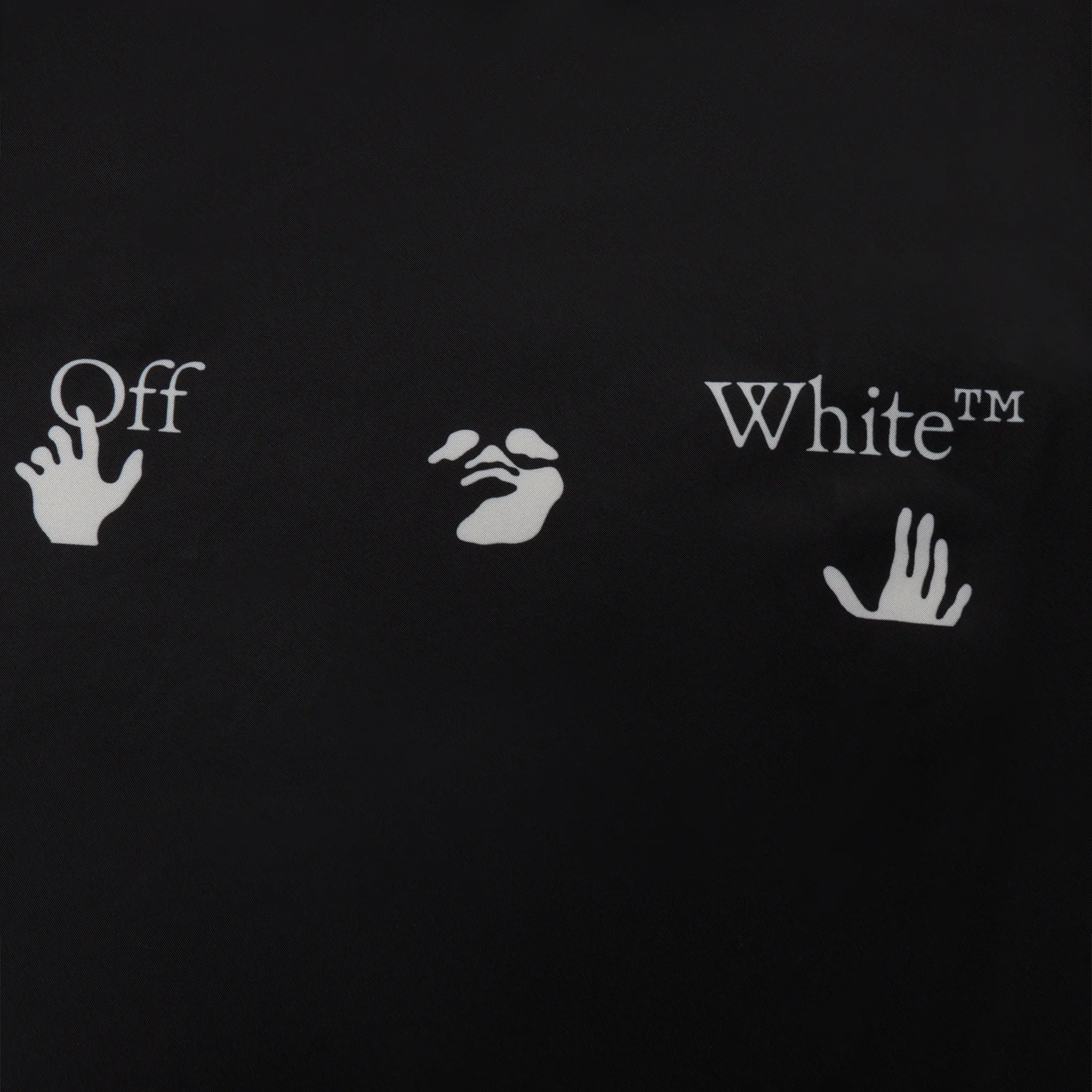 Detailed View of Preloved - Off-White Hands Off Print Black Swim Shorts OMFA003F21FAB0041001