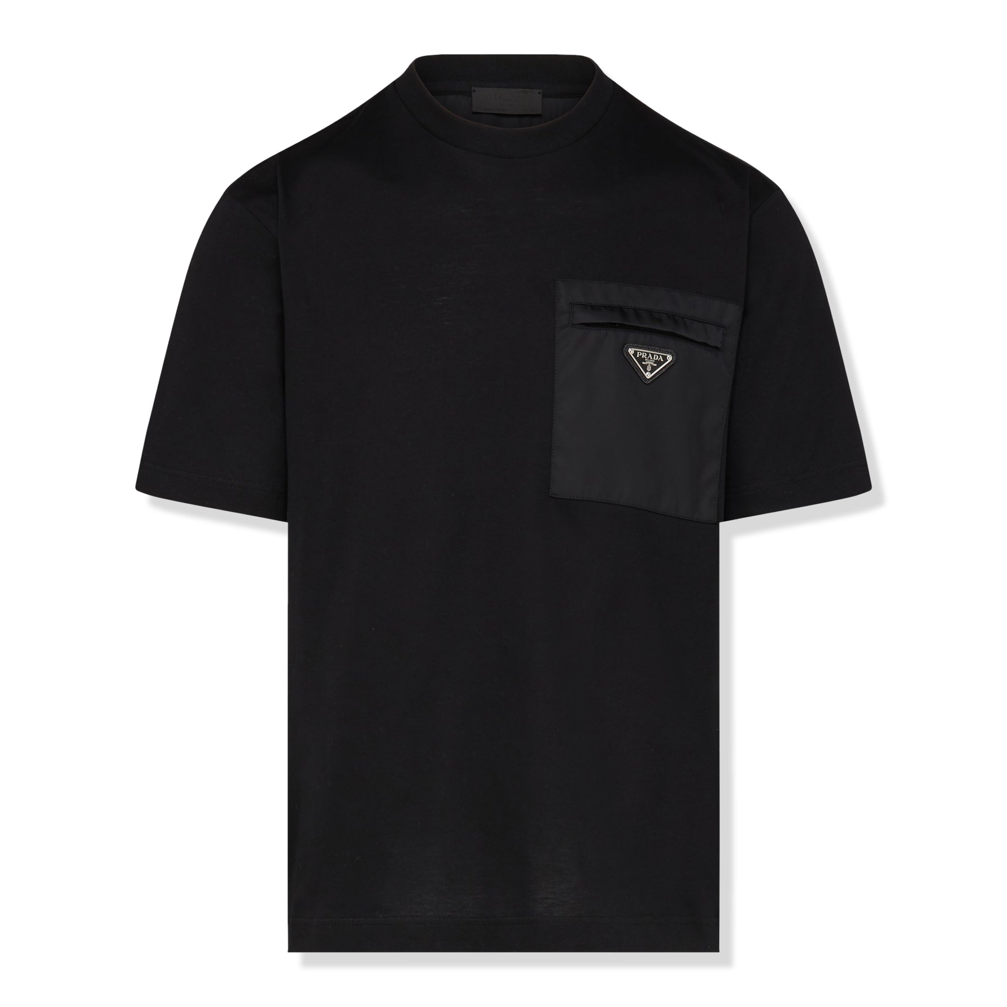 Front View of Preloved - Prada Pocket Re-Nylon Black T Shirt UJN661S22111CK