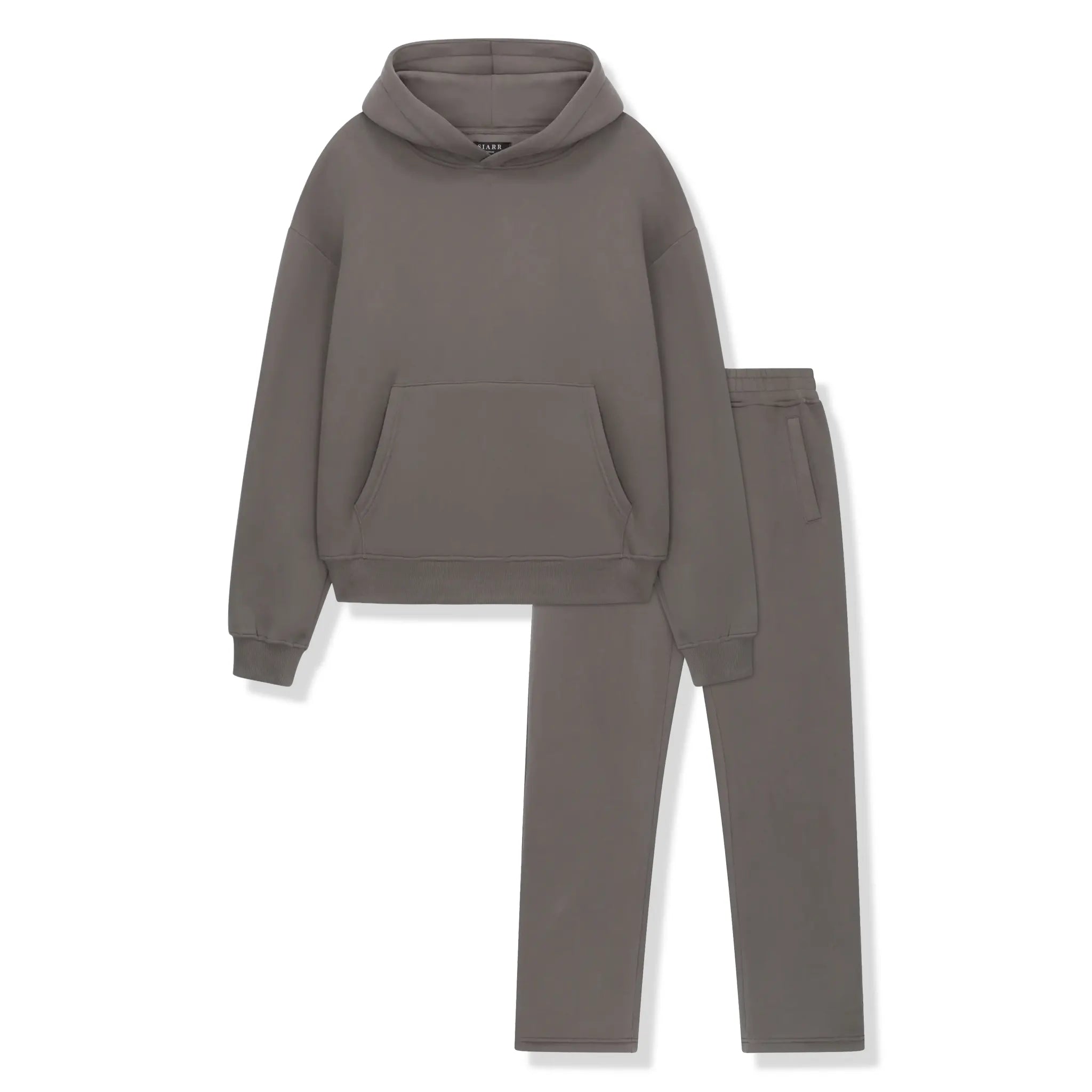 Front View of Preloved - SIARR Essential Dark Grey Hoodie & Sweatpants