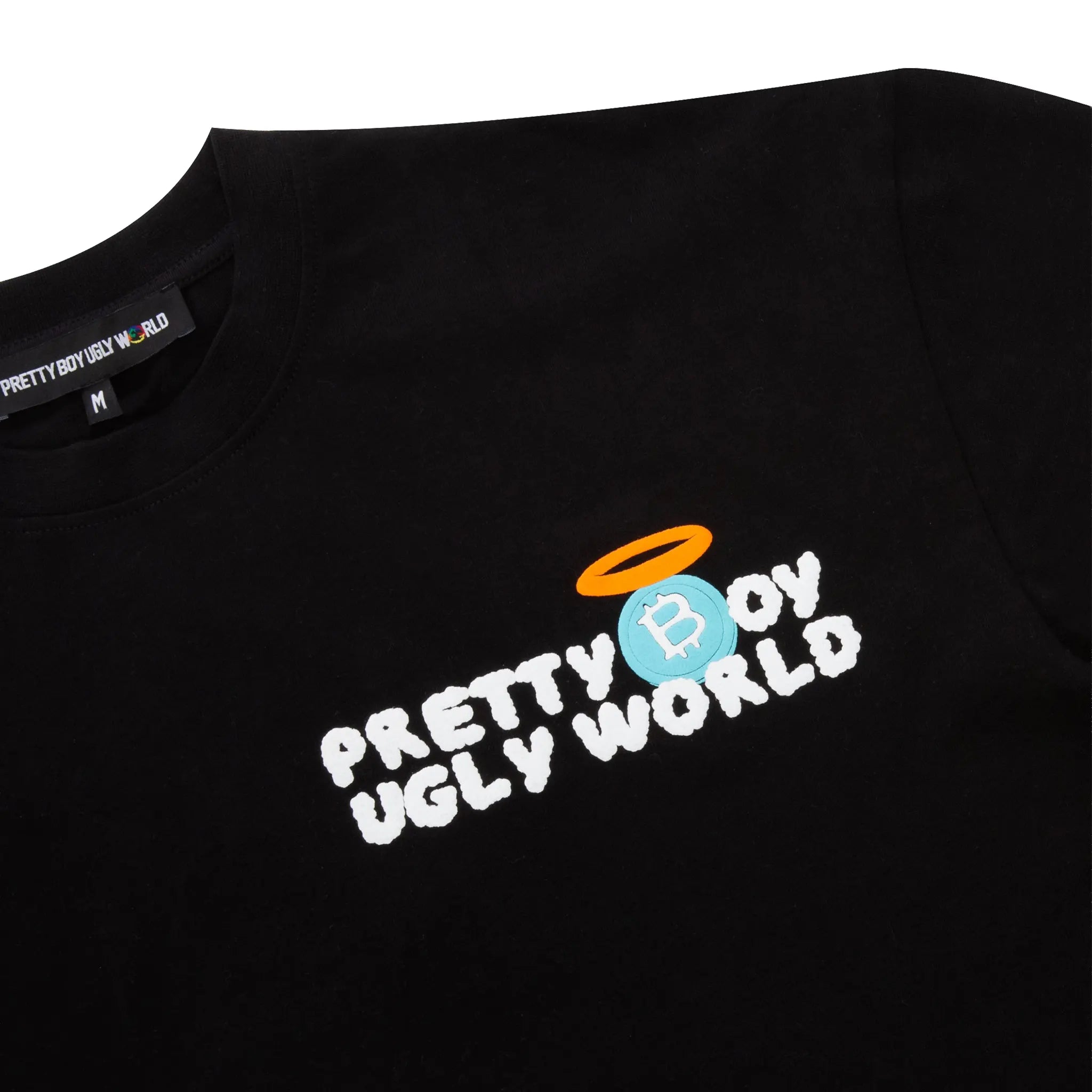 Detailed View of Pretty Boy Ugly World Bitcoin Black T-Shirt 15040390