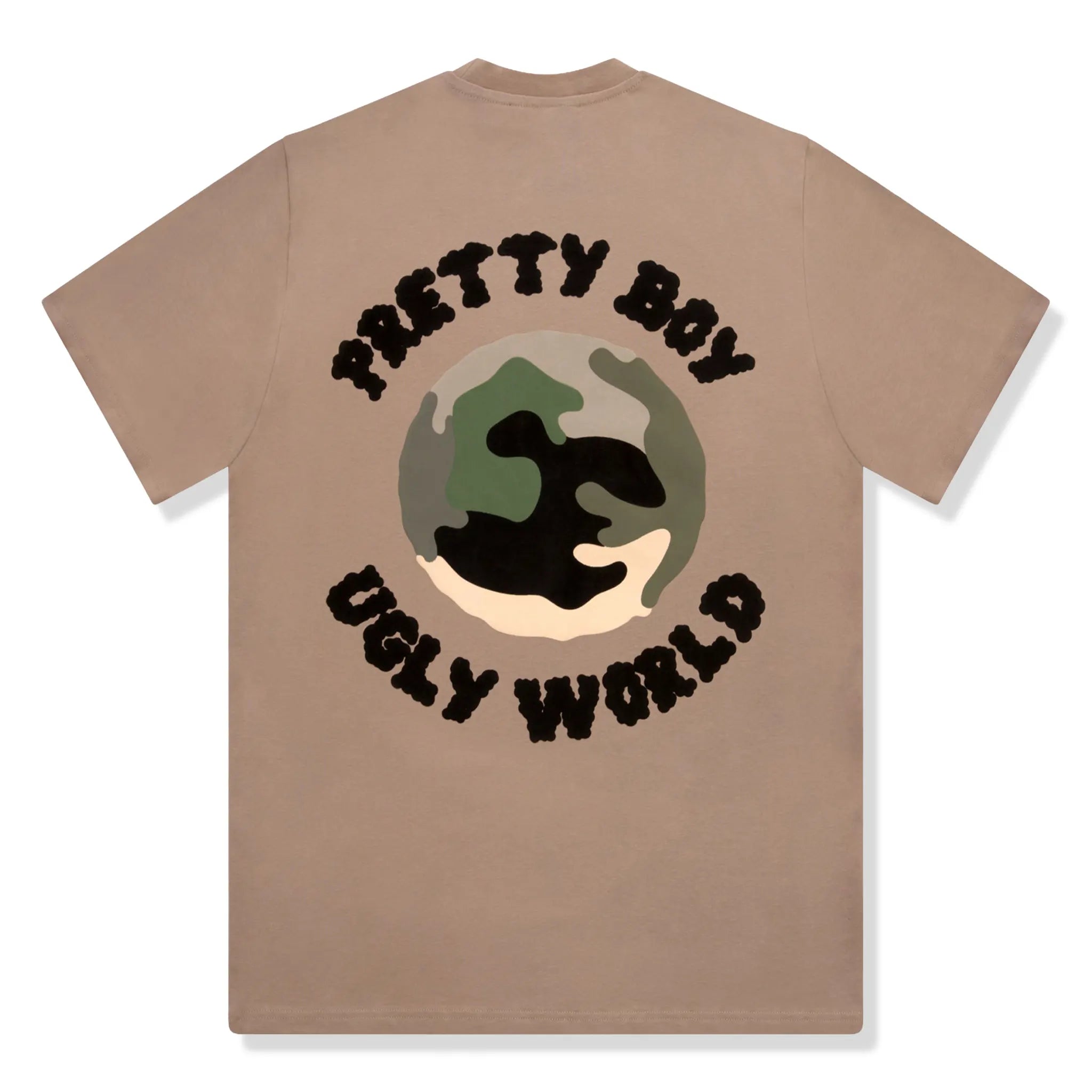 Back View of Pretty Boy Ugly World Camo World Mushroom T-Shirt 17104350