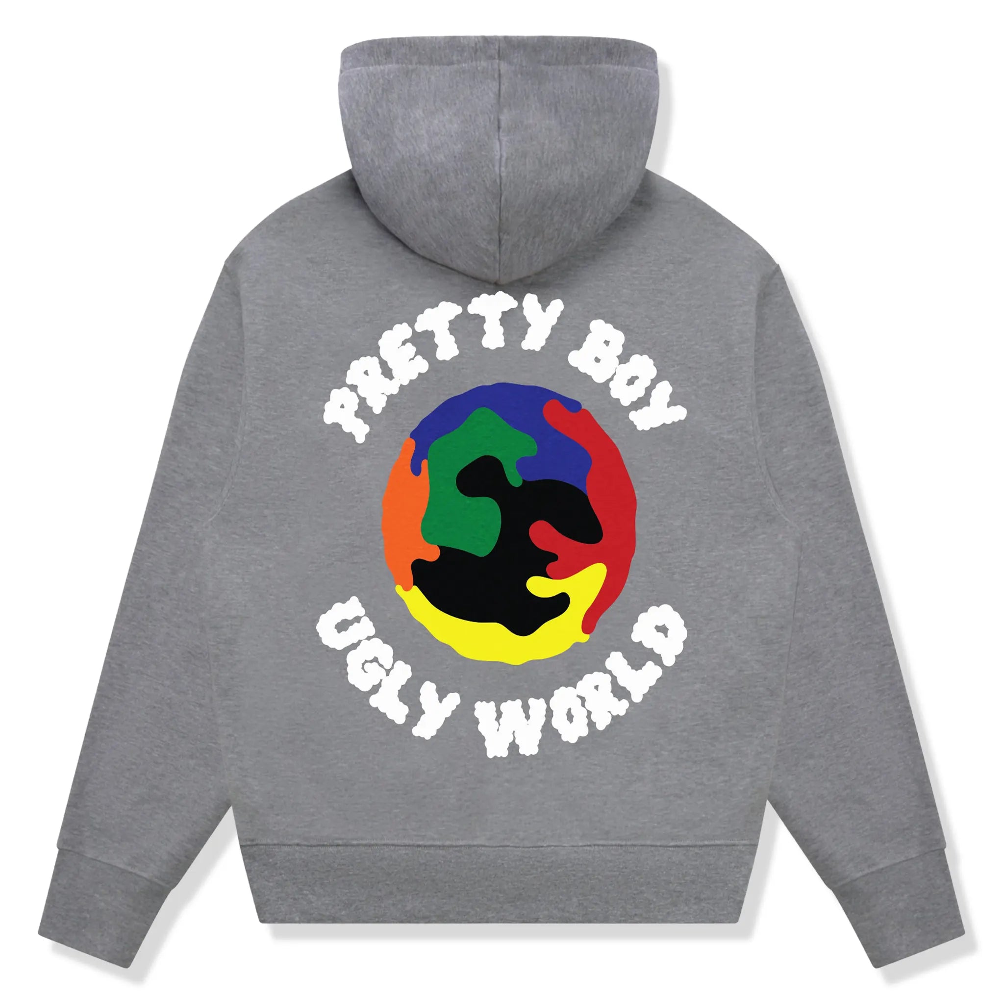 Back View of Pretty Boy Ugly World Grey Hoodie 53314402430