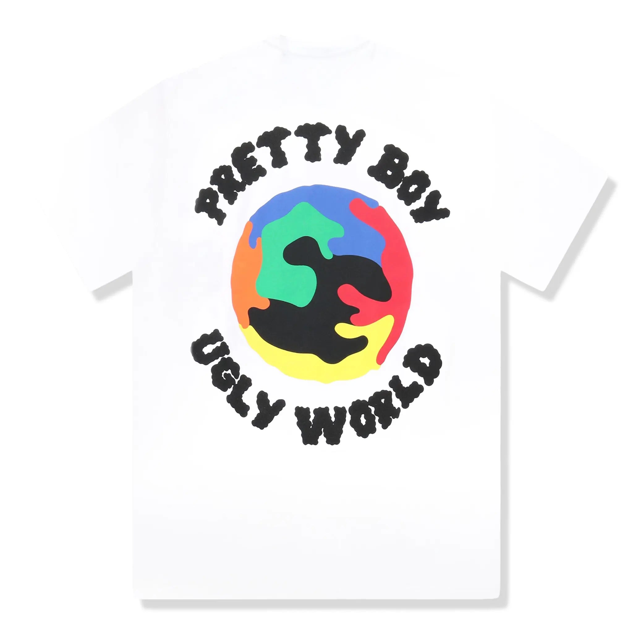 Back View of Pretty Boy Ugly World White T-Shirt 59017101390