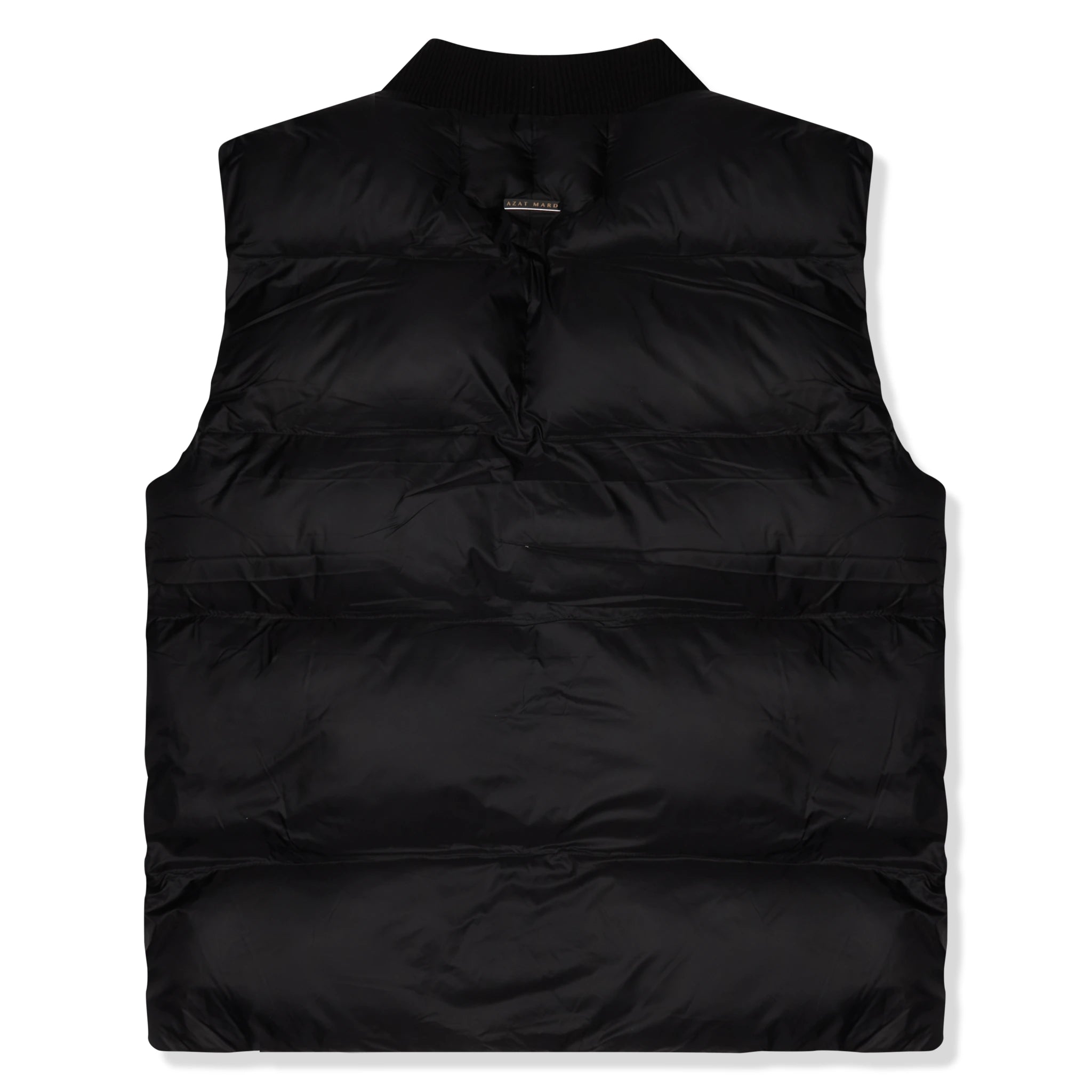 Back view of Azat Mard Puffer Black Gilet