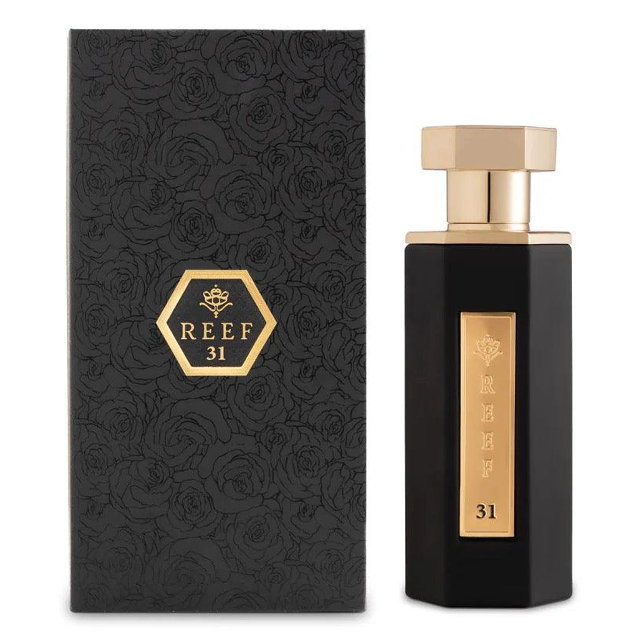 Front box packaging view of REEF 31 Eau De Parfum 100ml