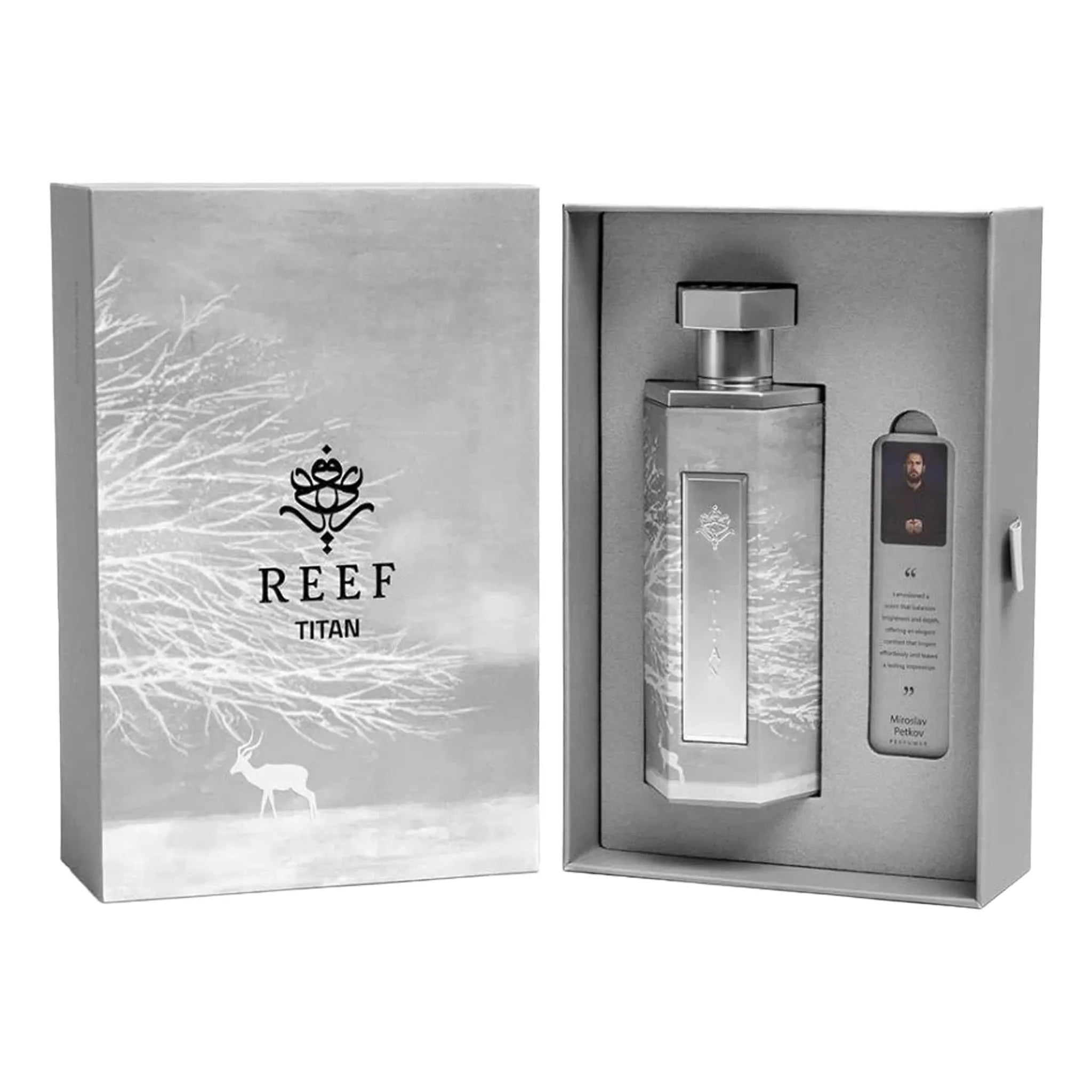Front With Box View of REEF Titan Eau De Parfum 200ml