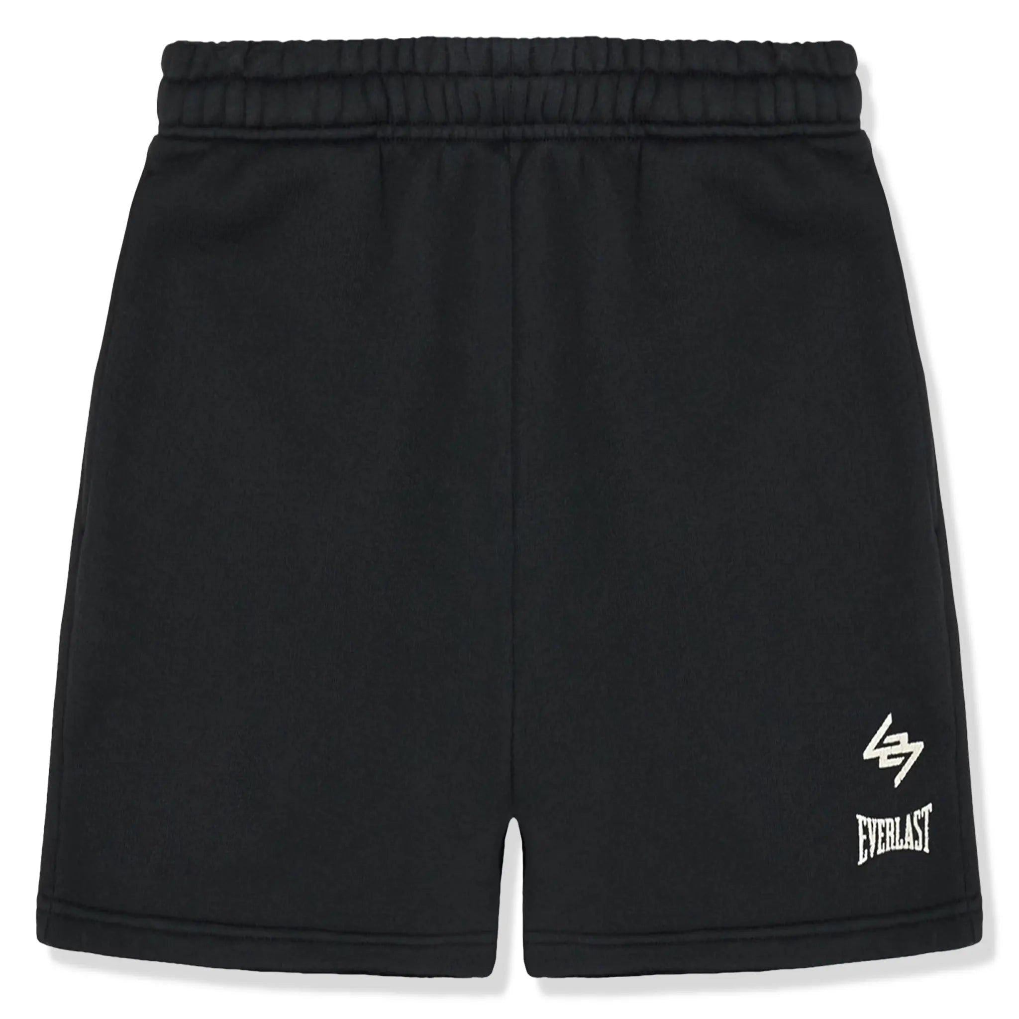 Front view of Represent 247 X Everlast Training Camp Off Black Jersey Shorts 247M4110-171