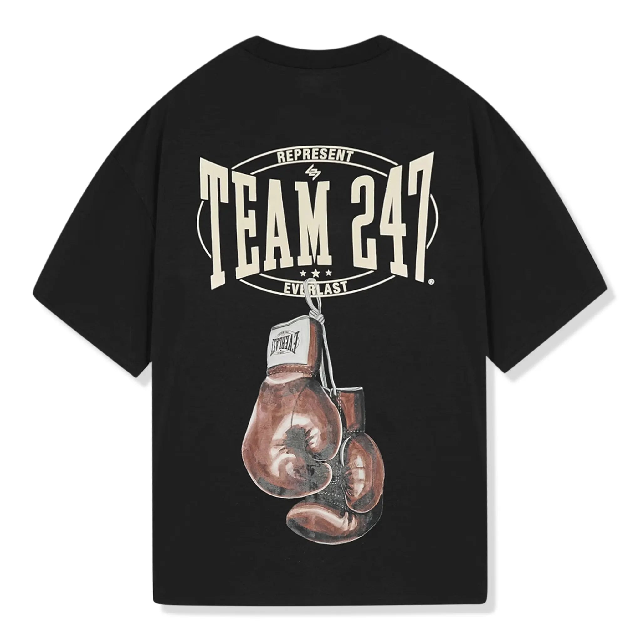 Back view of Represent 247 X Everlast Training Camp Off Black T Shirt 247M482-171