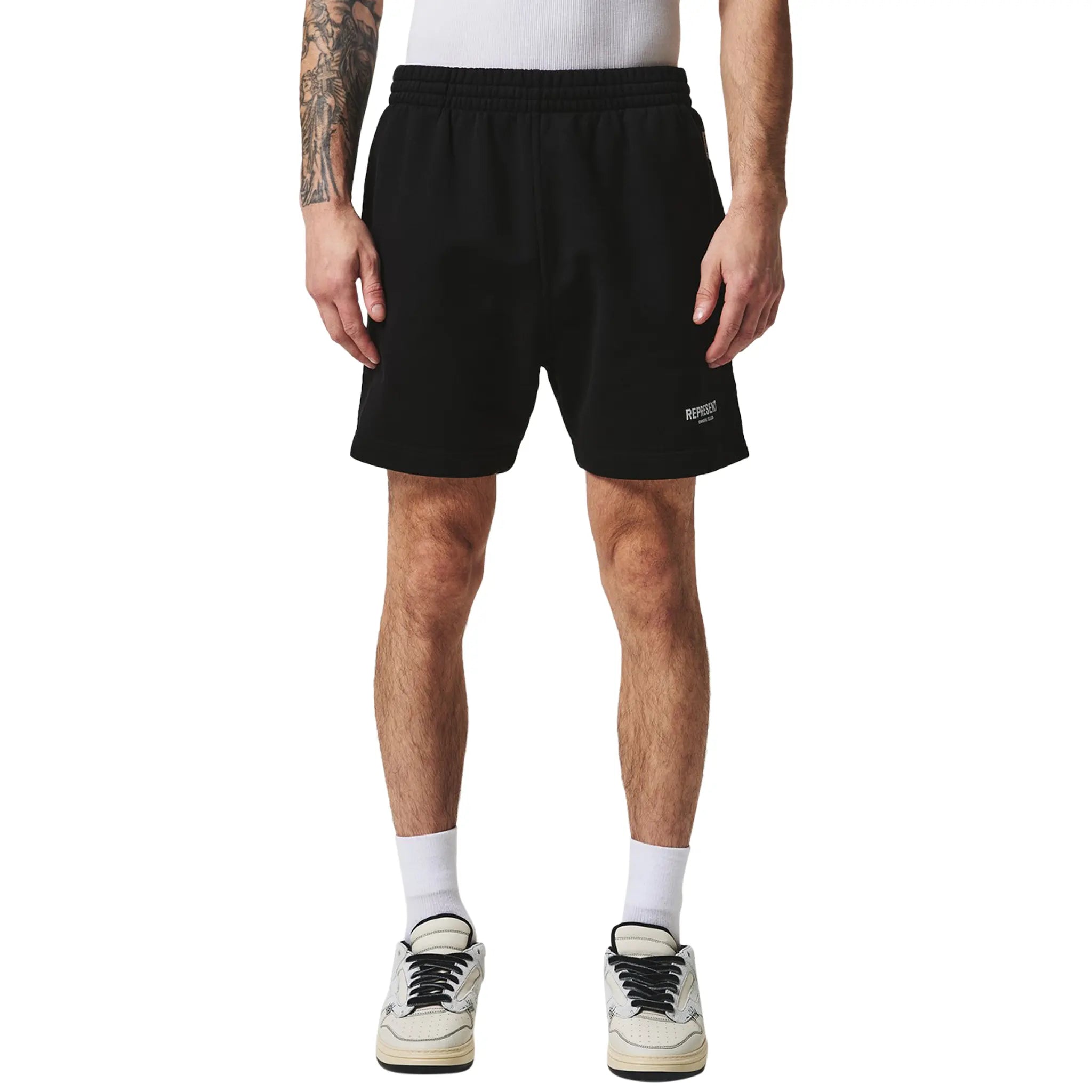 Front View of Represent Owner Club Black Shorts OCM100004-01
