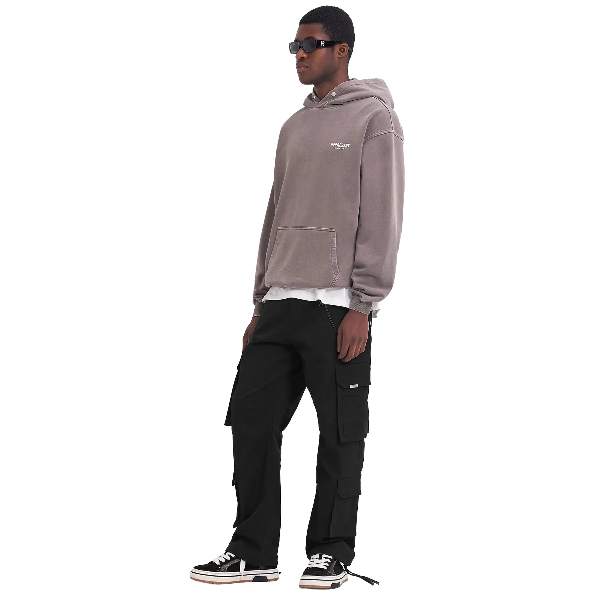 Front Side View of Represent Owners Club Fog Hoodie MH4004-292
